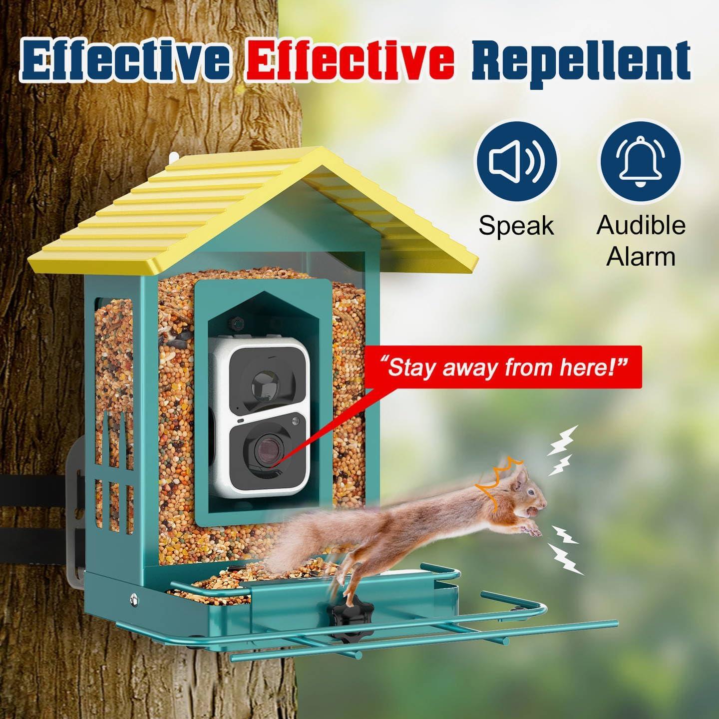 Comedero de Aves PeckCam Metal con Cámara 2K Solar