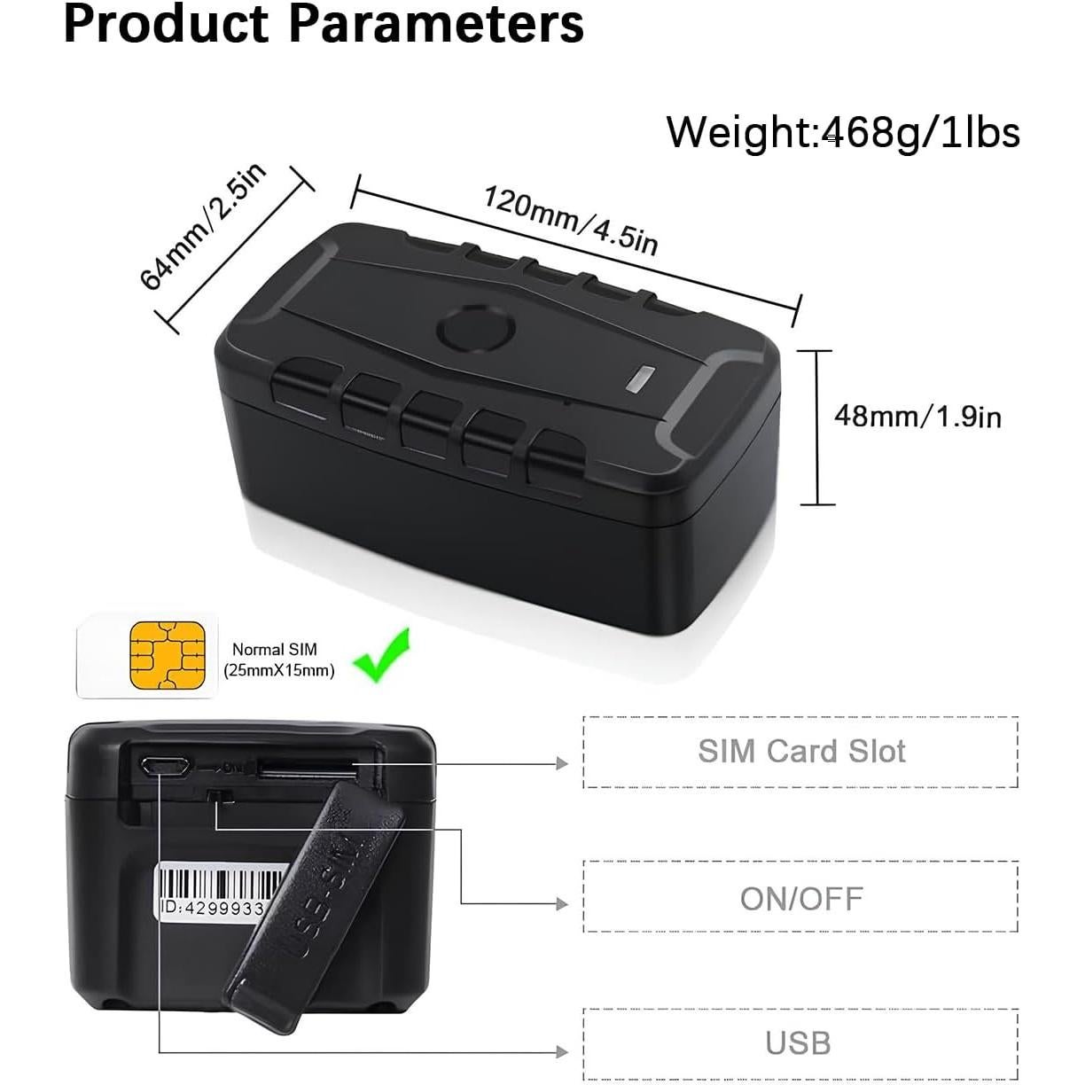 Rastreador GPS TKMARS TK918 4G 20000mAh Magnético Impermeable