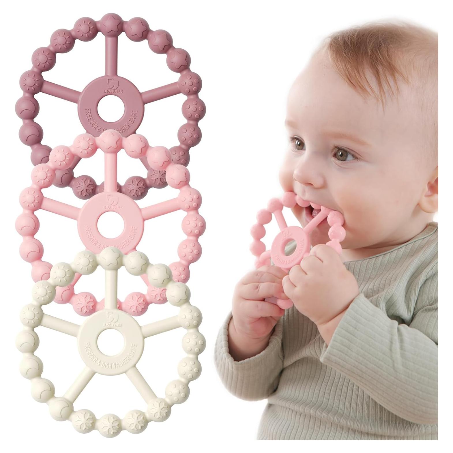 Paquete de 3 Mordedores de Silicona Seposeve para Bebés