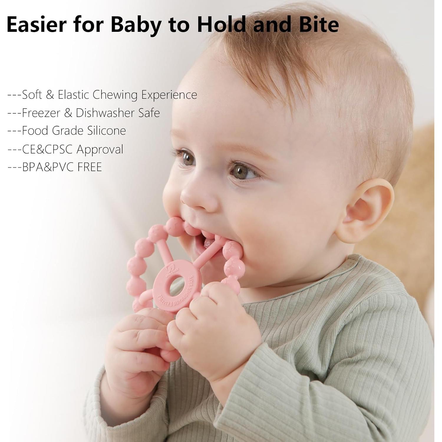 Paquete de 3 Mordedores de Silicona Seposeve para Bebés