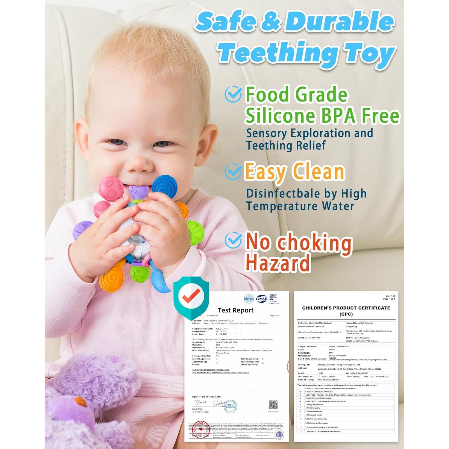 Juguete de Dentición Montessori Tonberless para Bebés 0-12 Meses