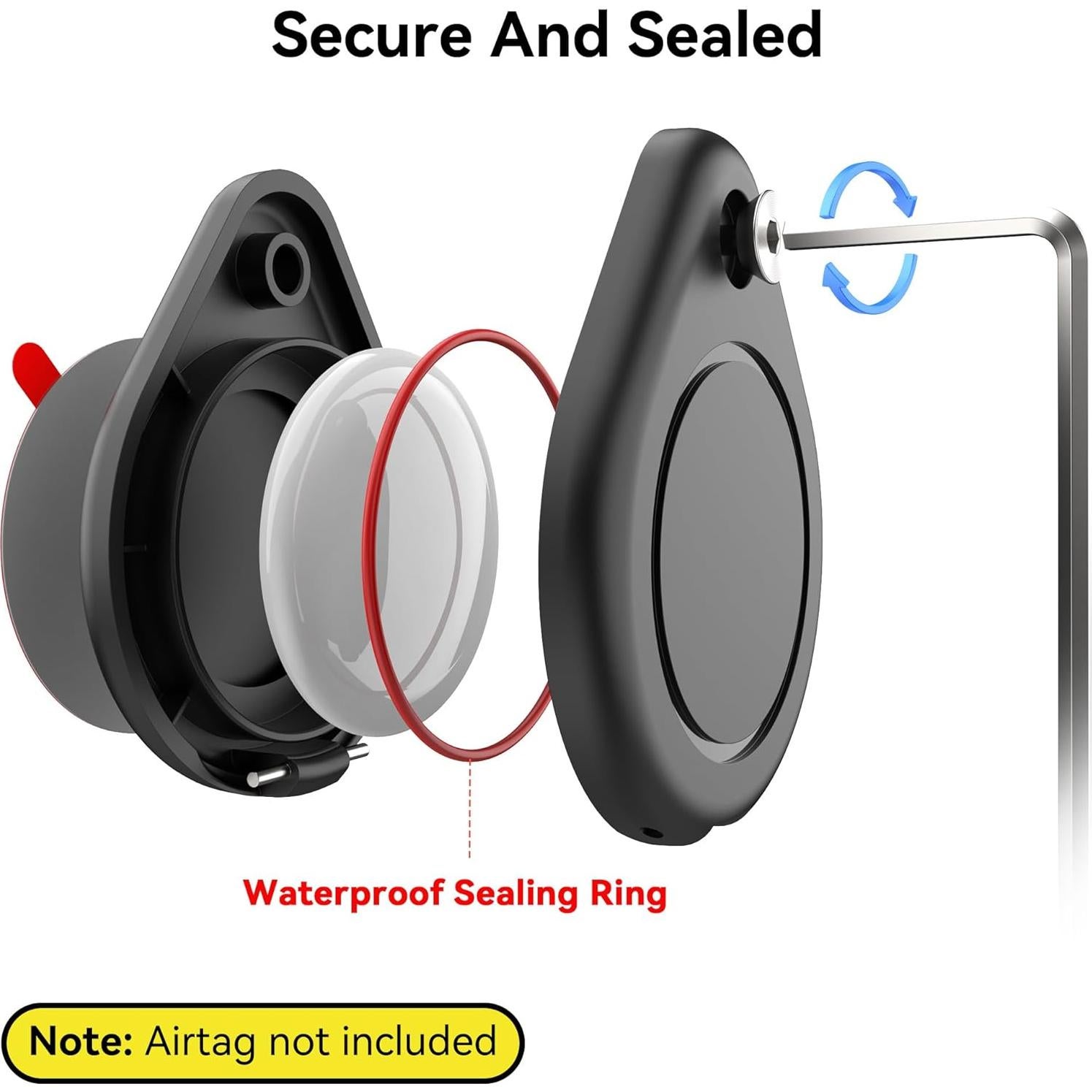 Paquete de 2 Soportes Impermeables IPX8 SkyArmor para AirTag
