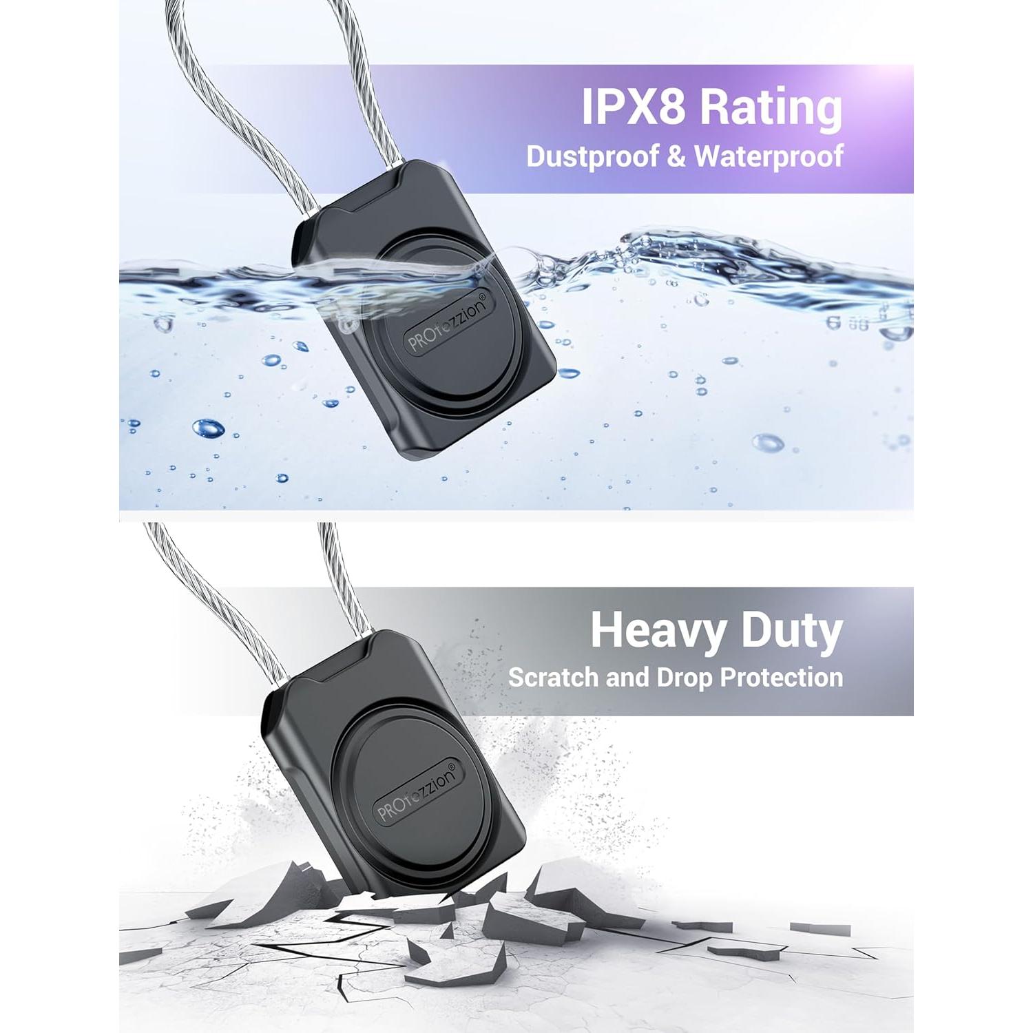 Soporte Seguro para AirTag PROfezzion Negro y Azul - 5 Piezas