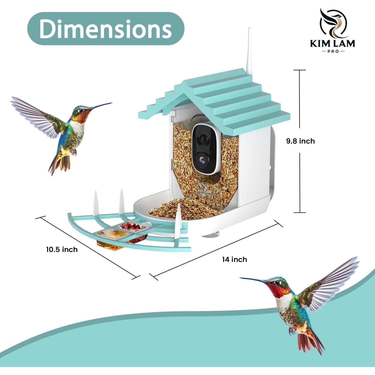 Comedero Inteligente KimLamPro 1.8L con Cámara HD y AI