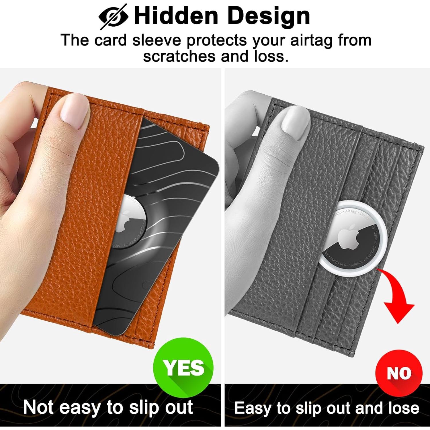 Soporte de tarjeta AirTag PSRAT GSW Negro - Delgado y Flexible