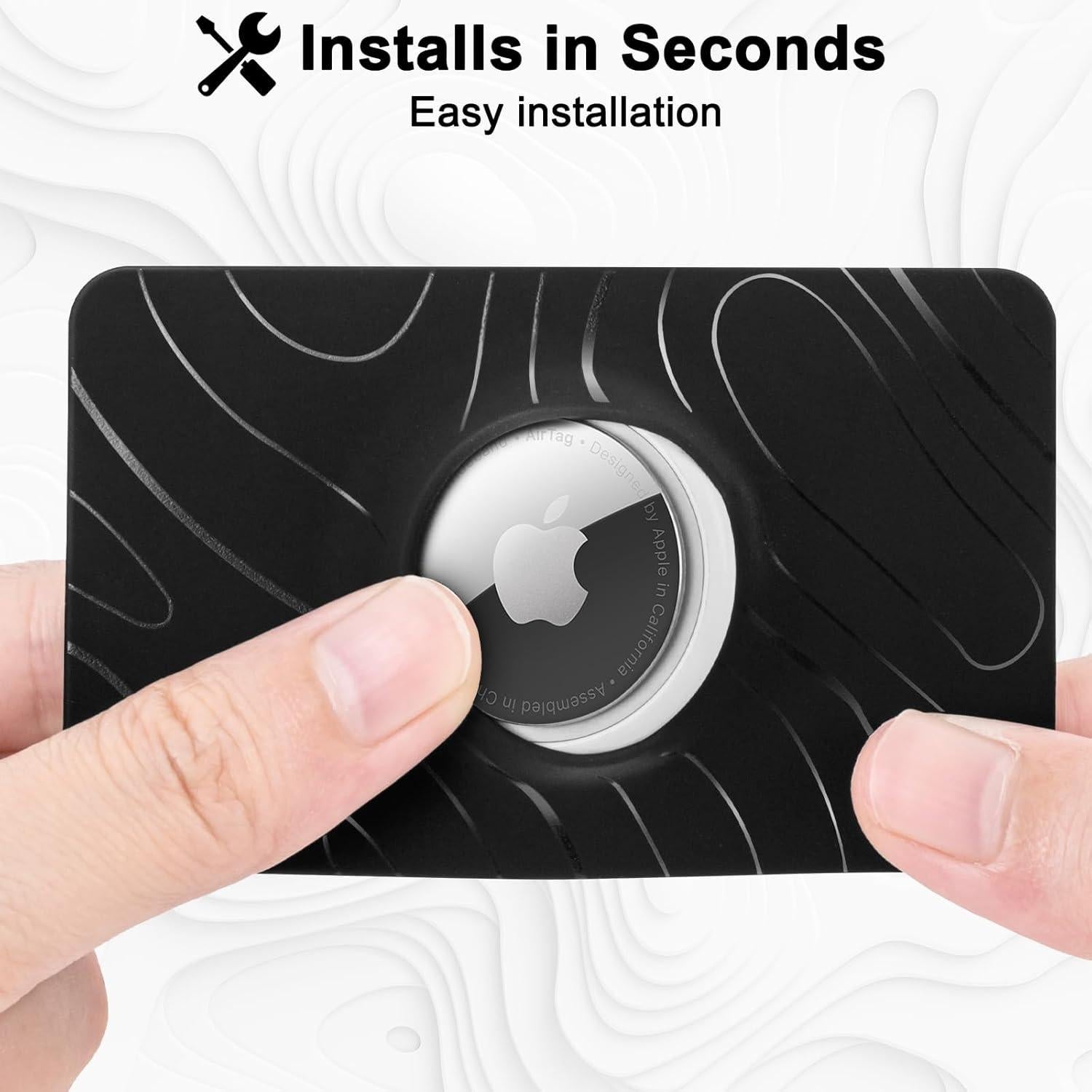 Soporte de tarjeta AirTag PSRAT GSW Negro - Delgado y Flexible