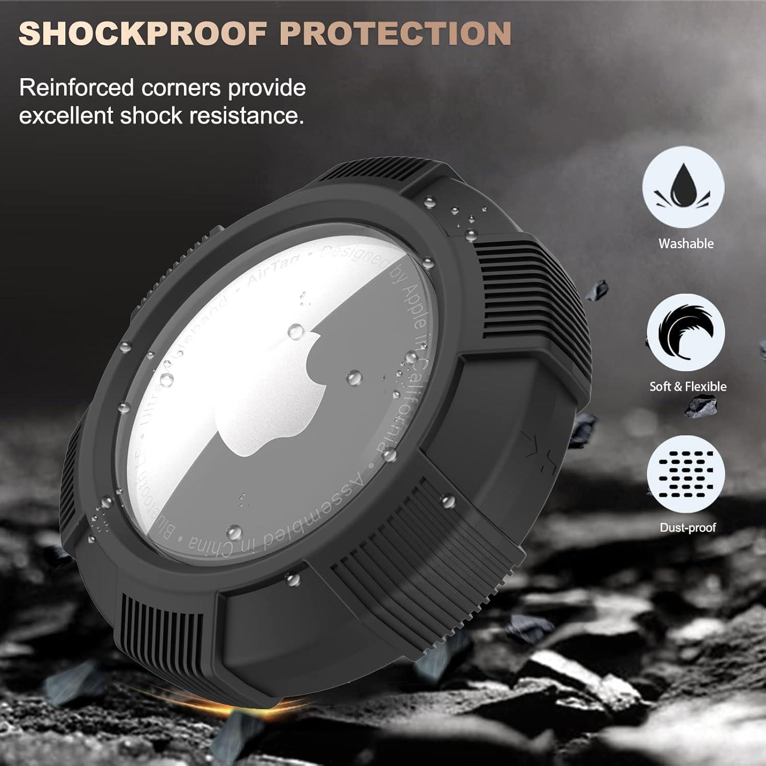 Funda Adhesiva AirTag 4 Pack Bingcok 2 Negros 2 Grises