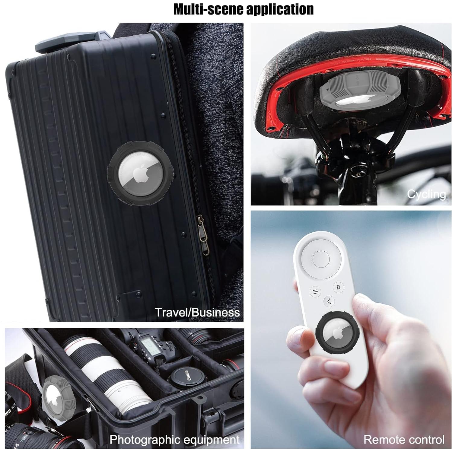 Funda Adhesiva AirTag 4 Pack Bingcok 2 Negros 2 Grises