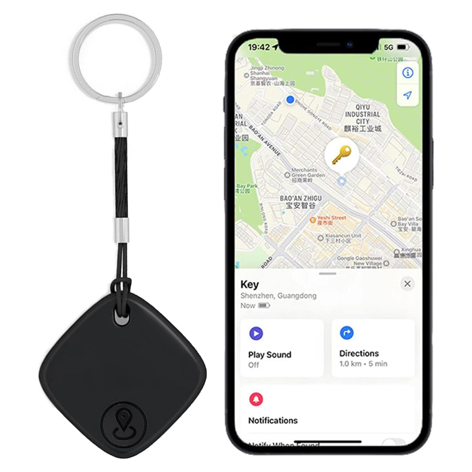 Rastreador Bluetooth SENCKIT S1 para Llaves y Objetos - Negro