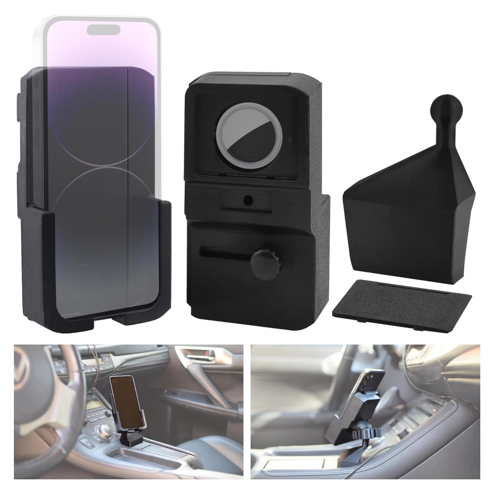 Soporte para Teléfono Móvil Lexus CT200H con AirTag Negro