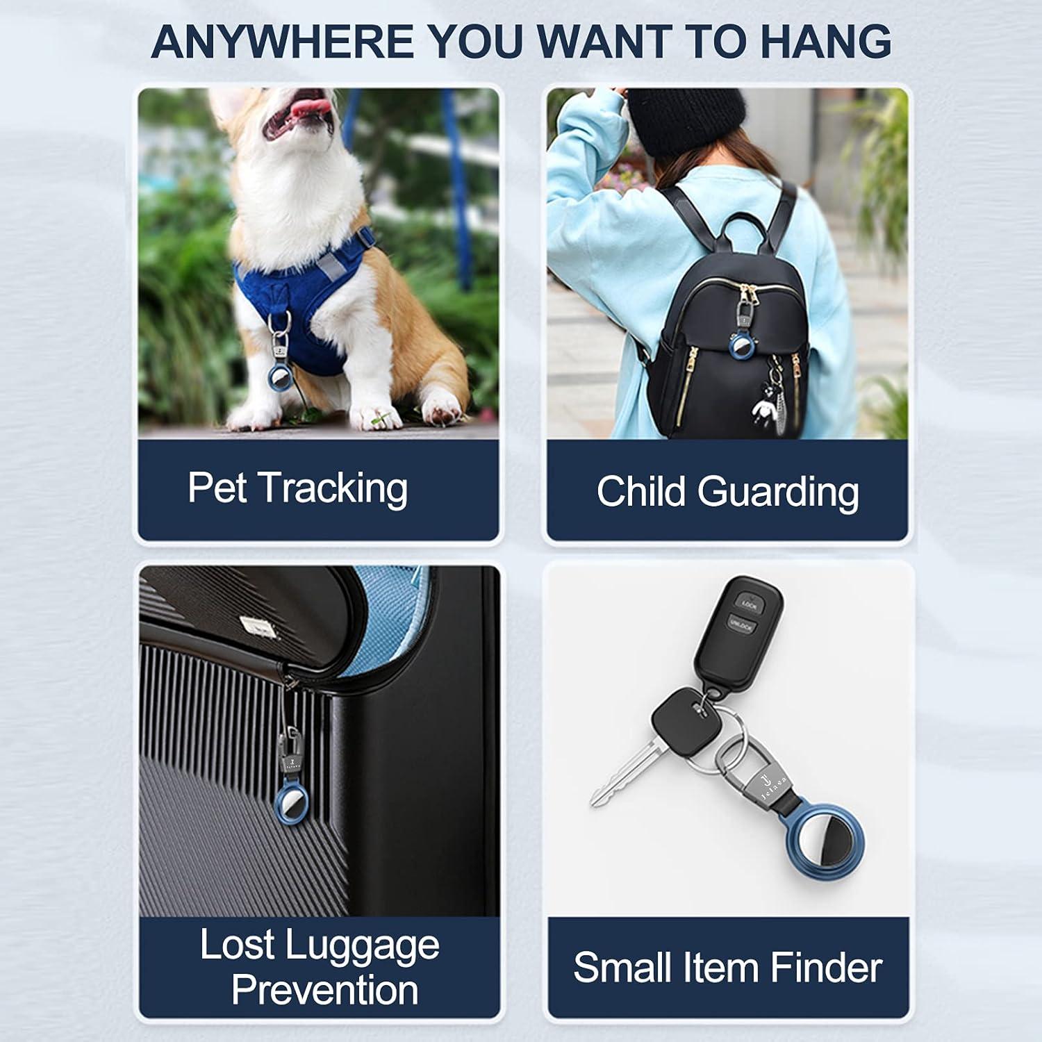 Soporte Airtag Jelava Plata con Mosquetón para Llaves y Mascotas