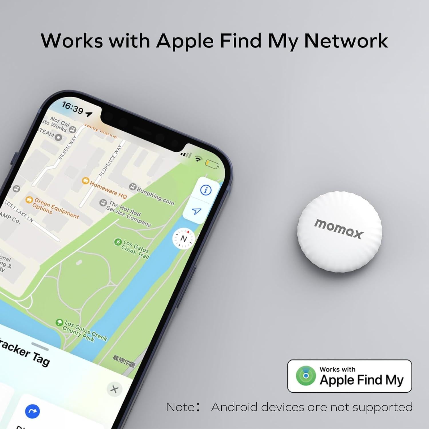 Localizador de Llaves MOMAX BR5 con Apple Find My - Blanco