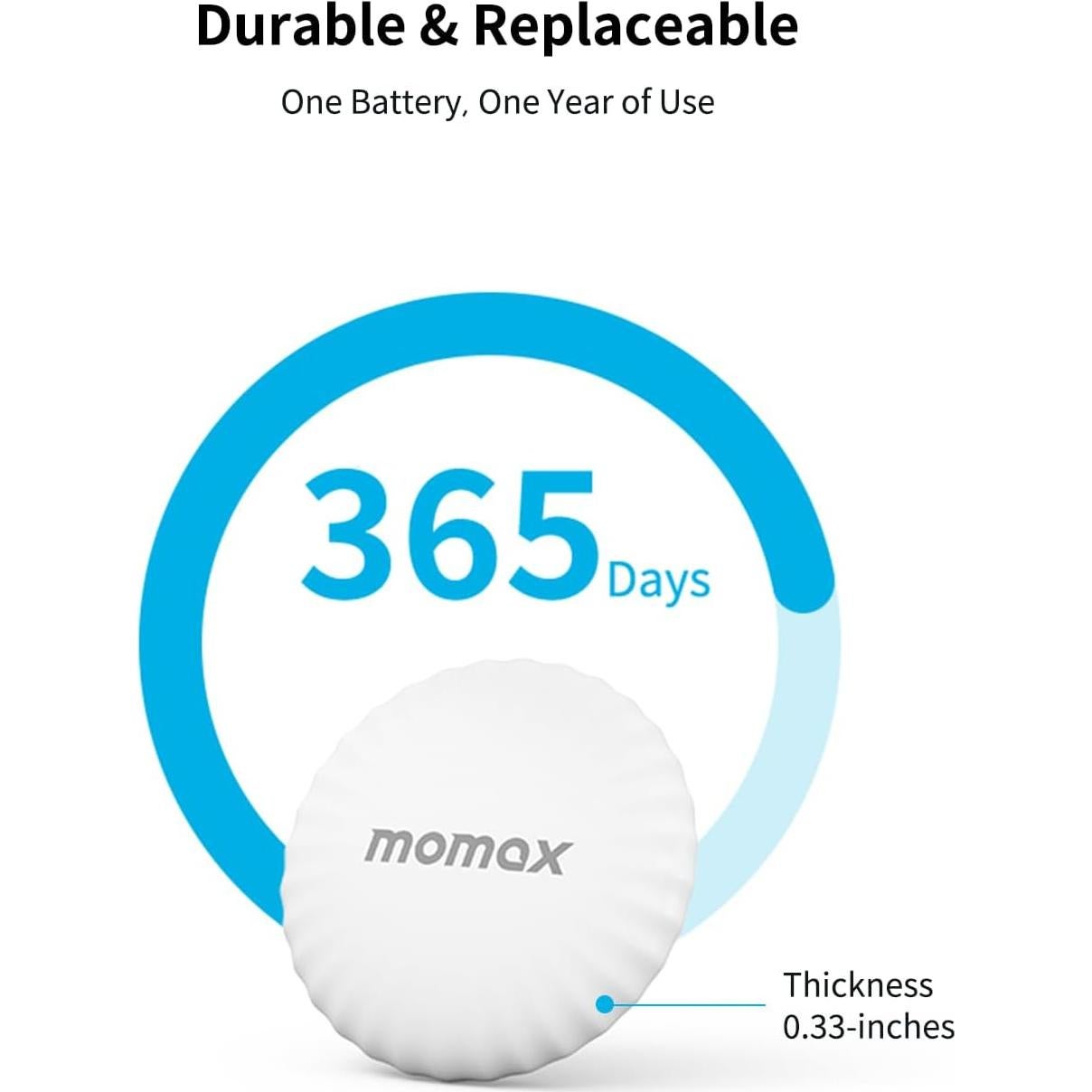 Localizador de Llaves MOMAX BR5 con Apple Find My - Blanco