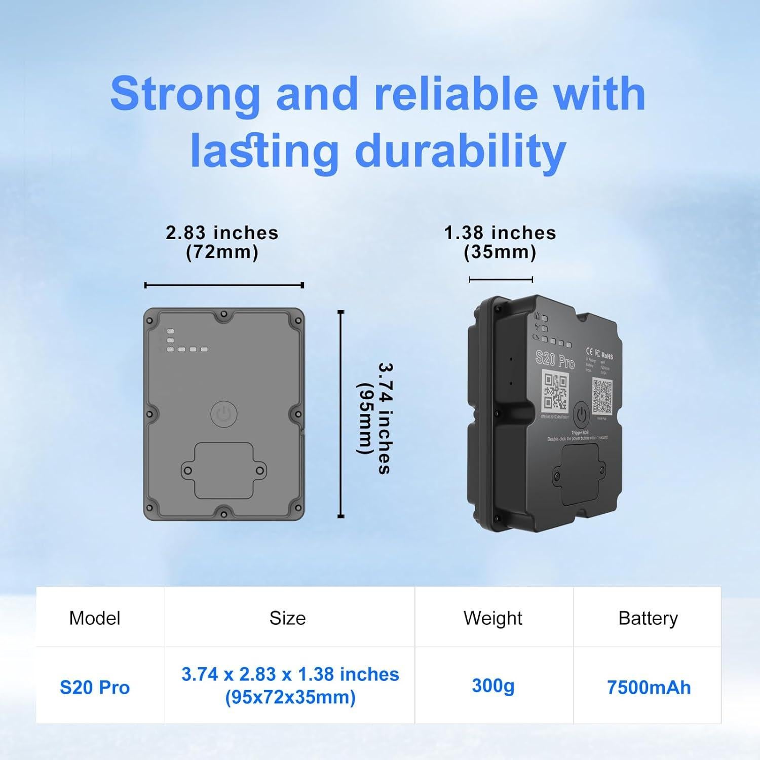 Rastreador GPS Wanwaytech Pro para Vehículos 4G IP67