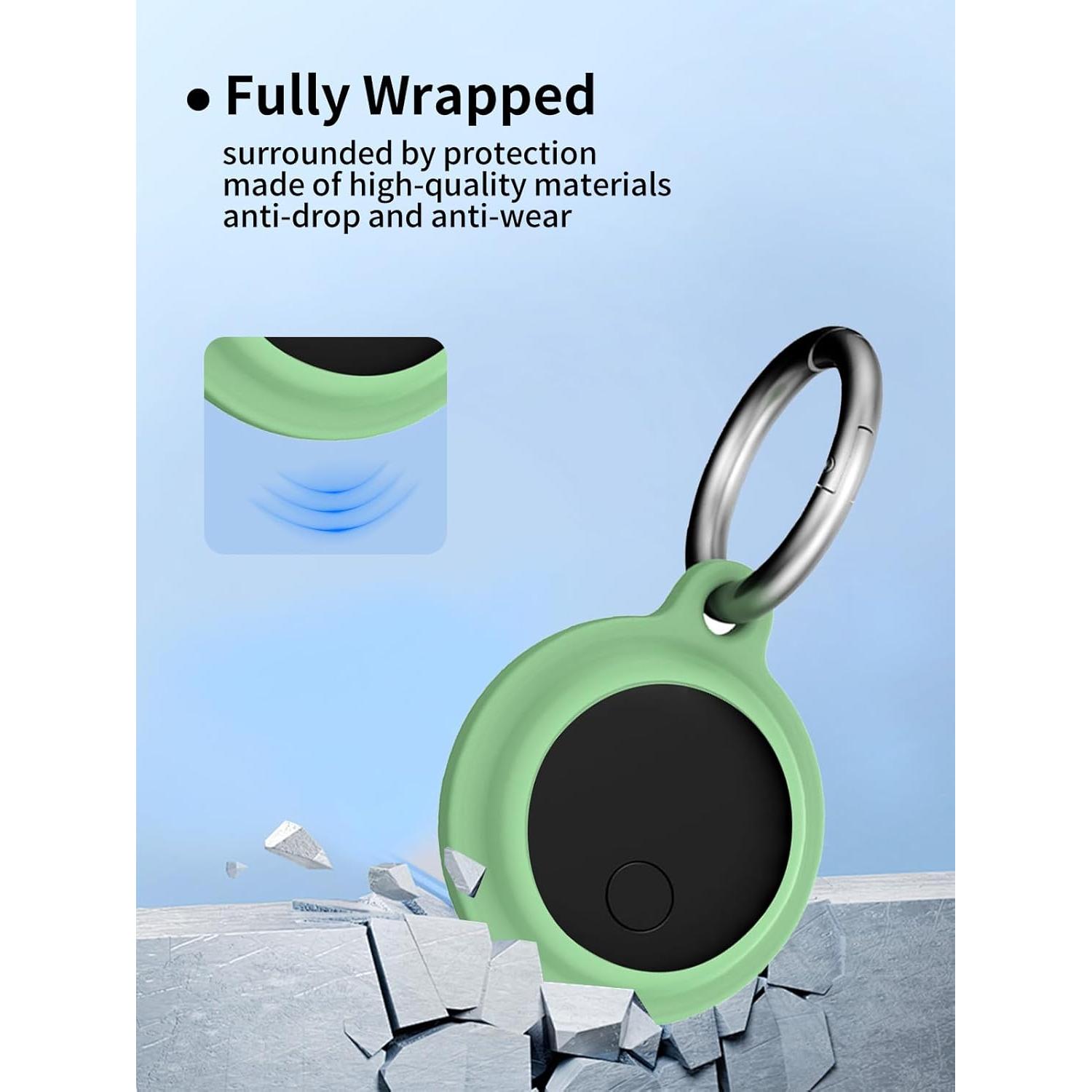 Funda protectora UYRUREL para etiquetas de rastreo verde - 4 unidades