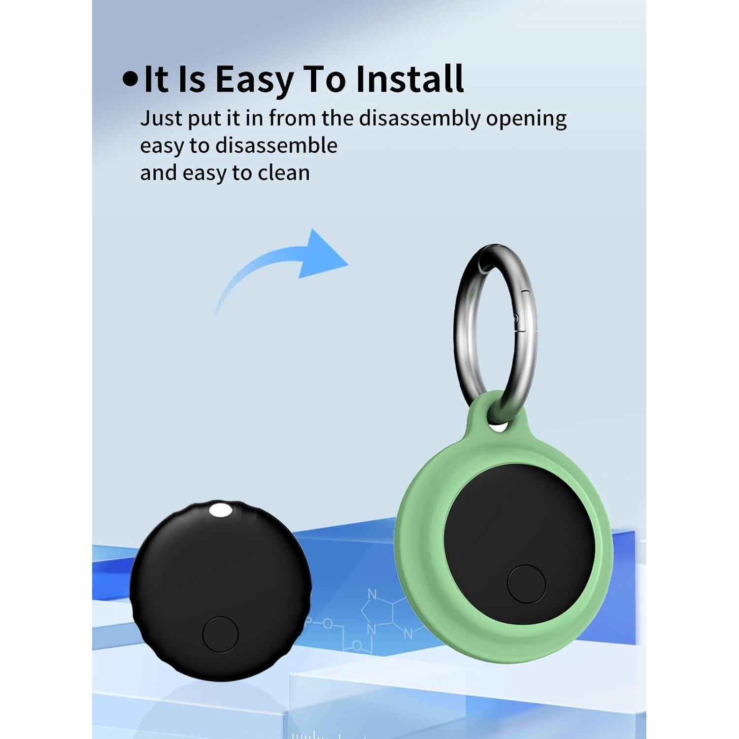 Funda protectora UYRUREL para etiquetas de rastreo verde - 4 unidades