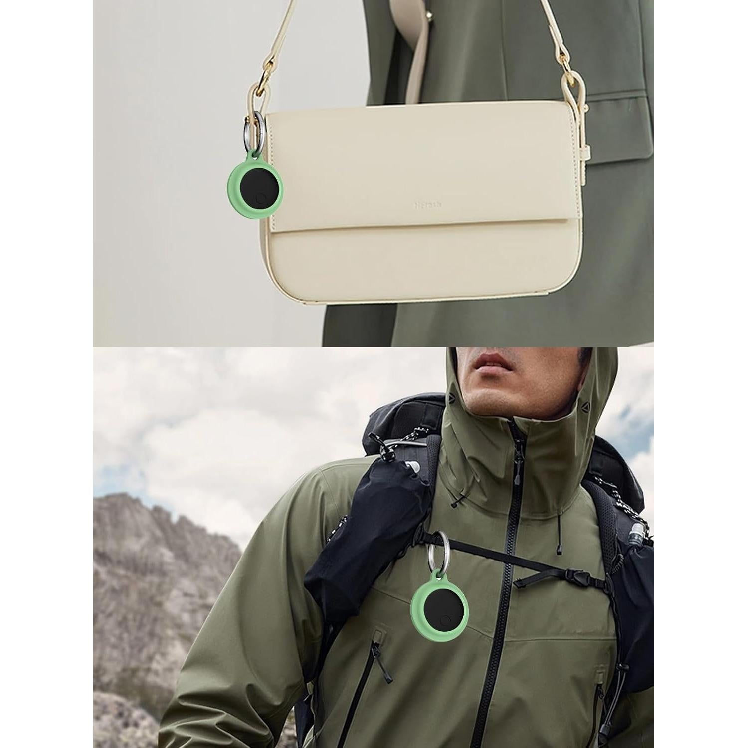 Funda protectora UYRUREL para etiquetas de rastreo verde - 4 unidades