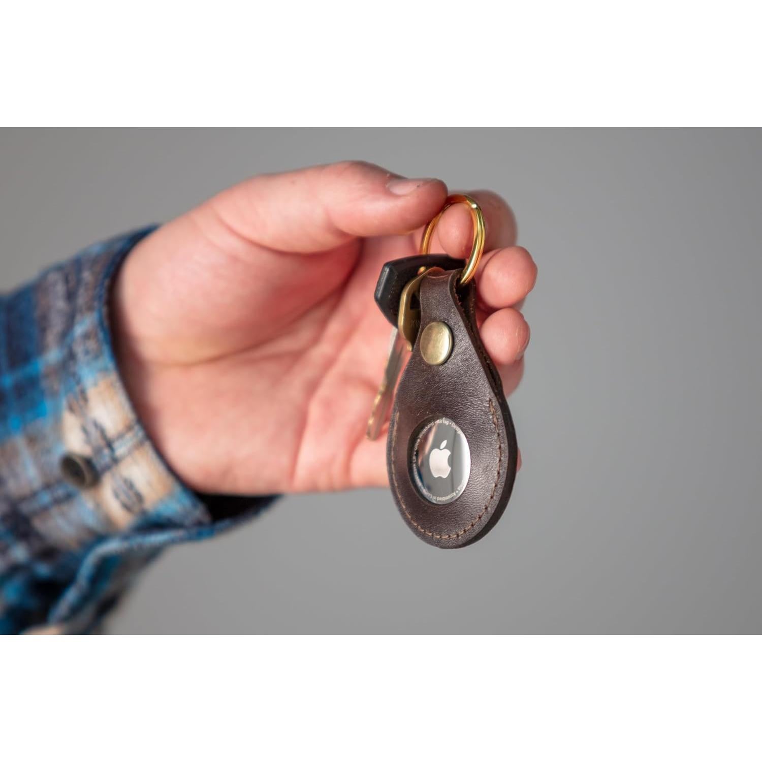 Cadena de Llave de Cuero Premium The Tulip Tree para AirTag/Moto Tag