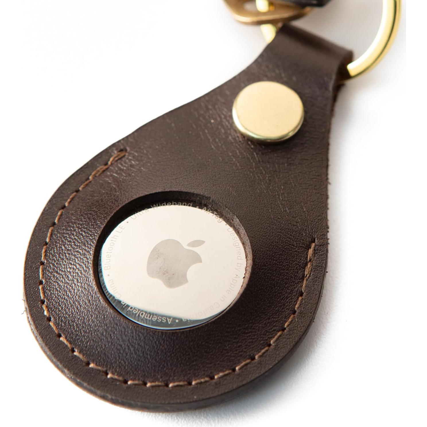 Cadena de Llave de Cuero Premium The Tulip Tree para AirTag/Moto Tag