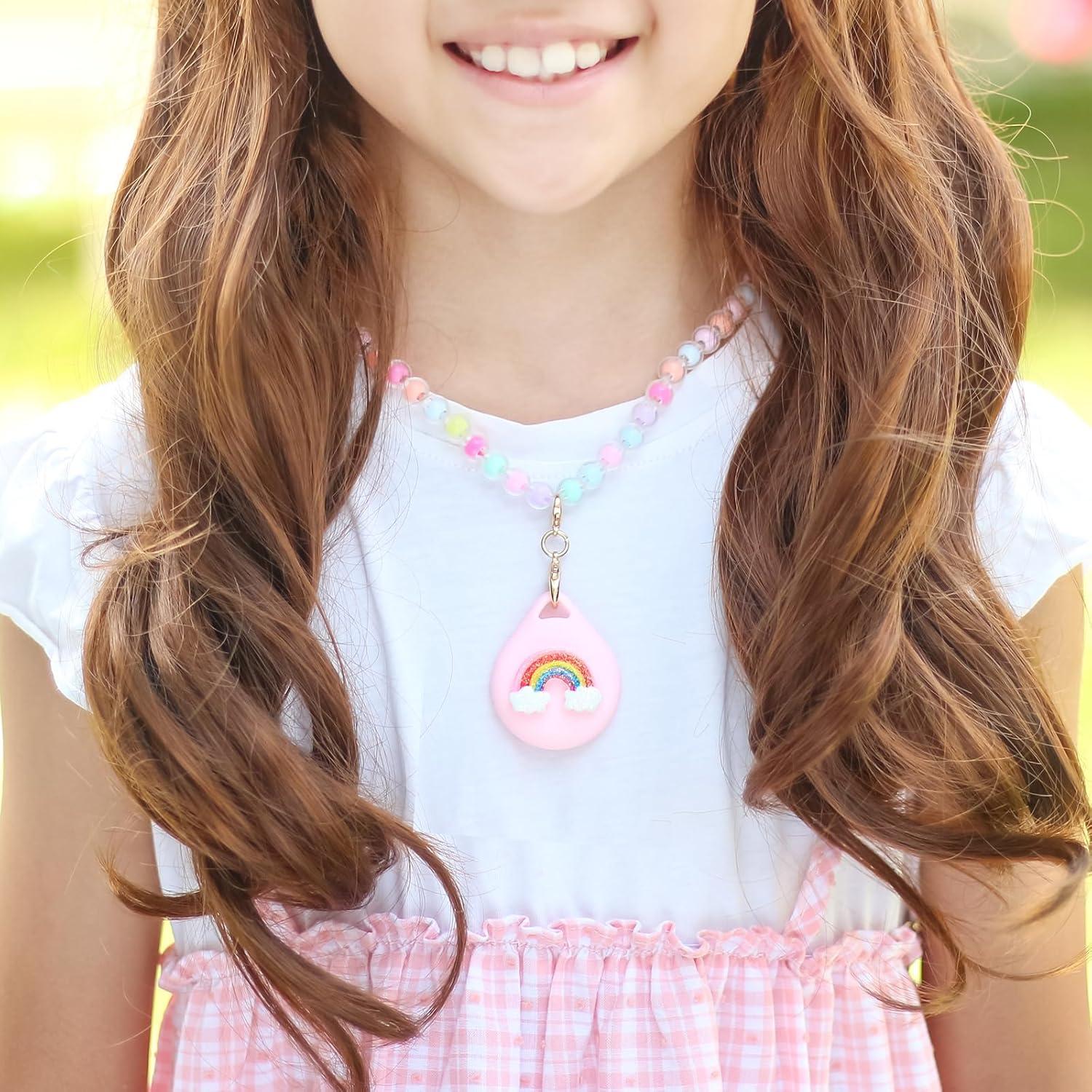 Soportes de Collar para Niñas XEEWEN 2 PCS Arcoíris y Corazón