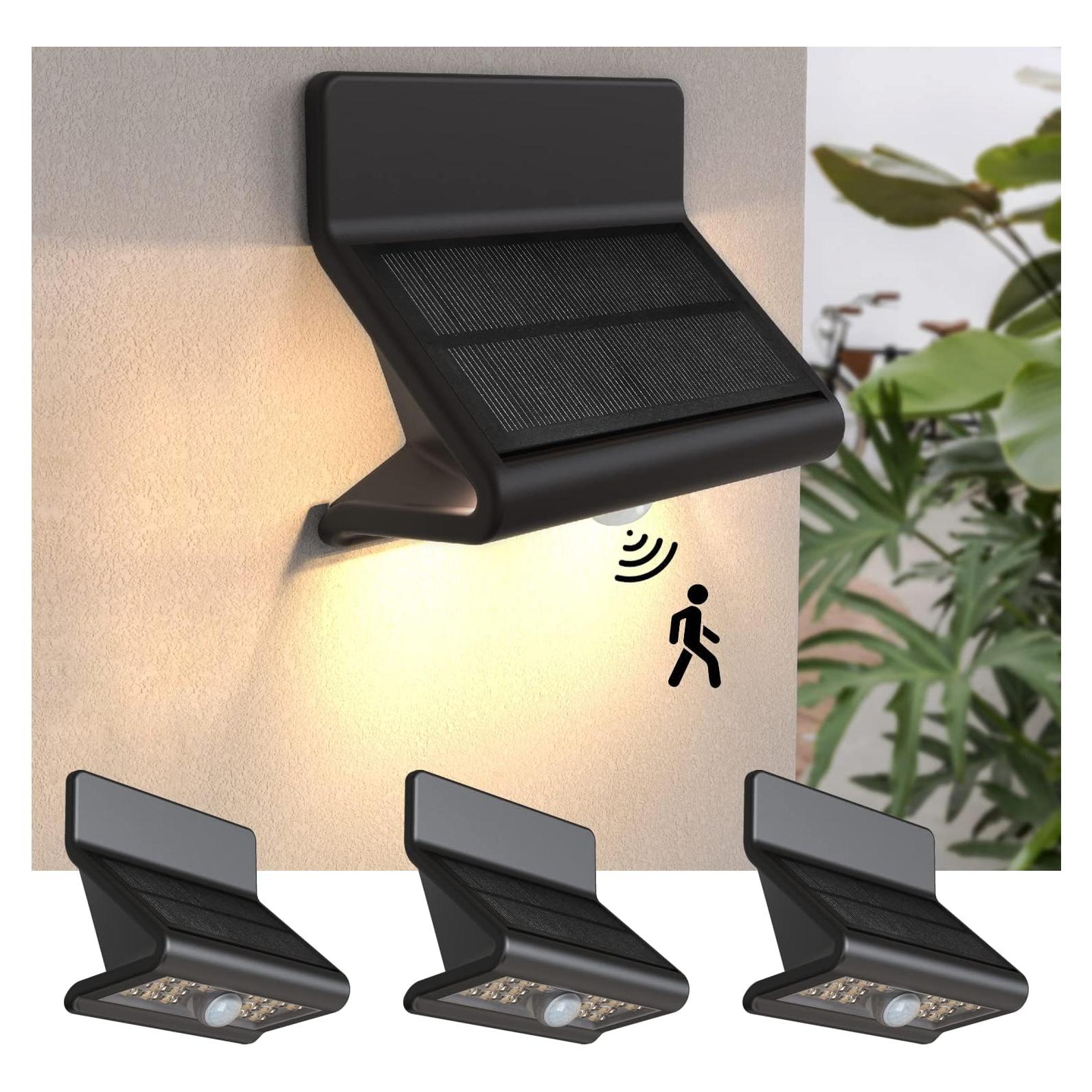 Luces Solares AURAXY con Sensor de Movimiento IP44 - 4 Pzas