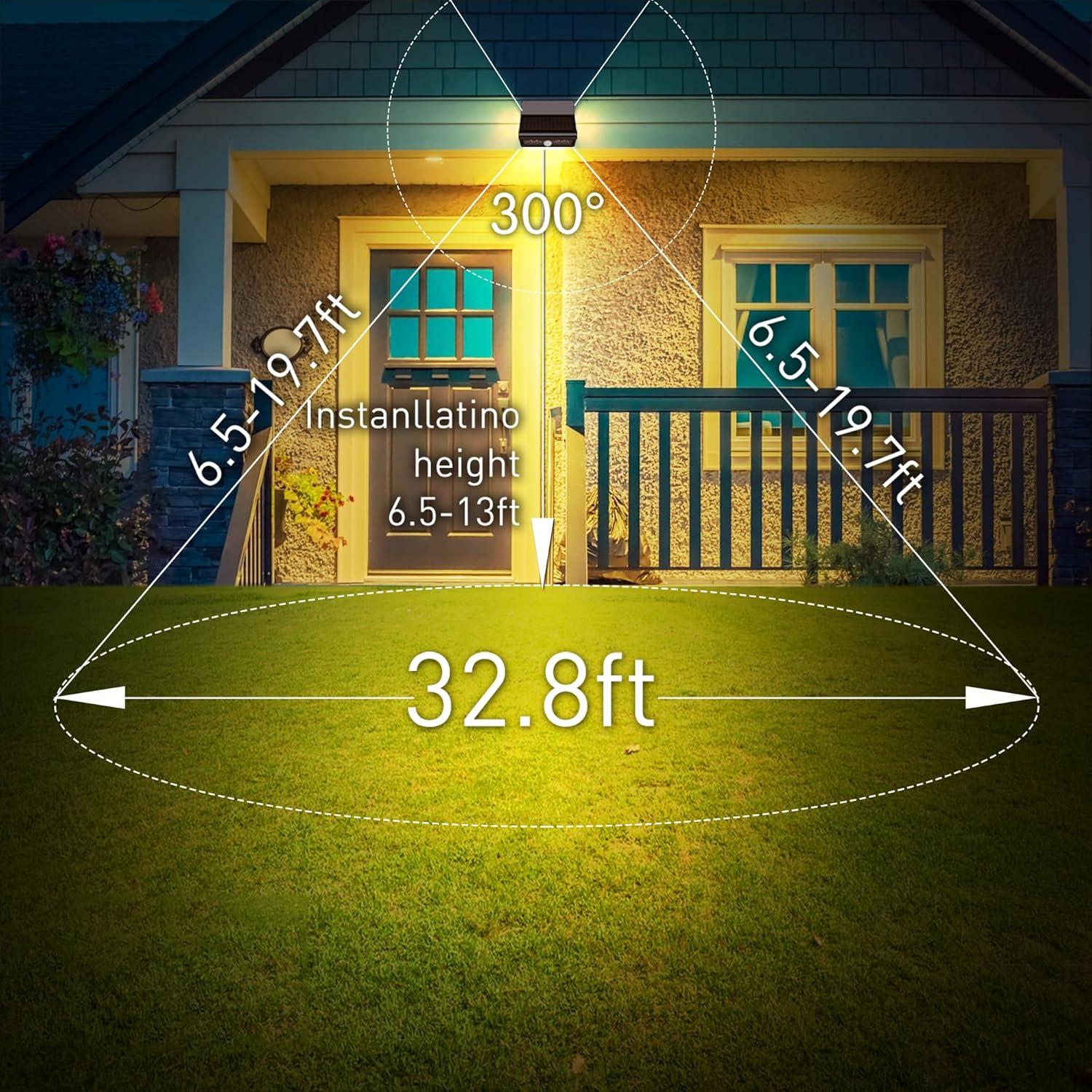 Luces Solares AURAXY con Sensor de Movimiento IP44 - 4 Pzas