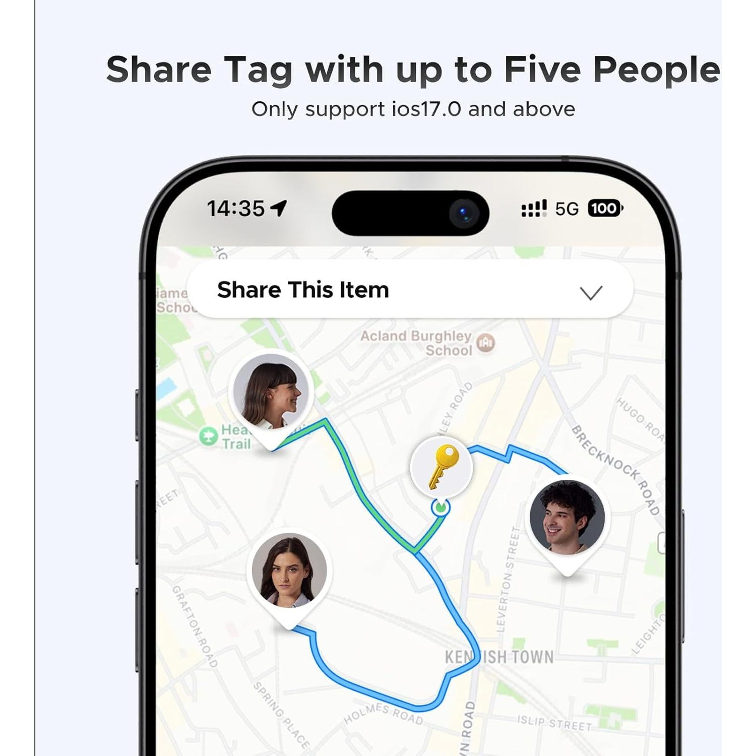 Etiqueta Inteligente UGREEN Finder Slim para iOS - Localizador Bluetooth