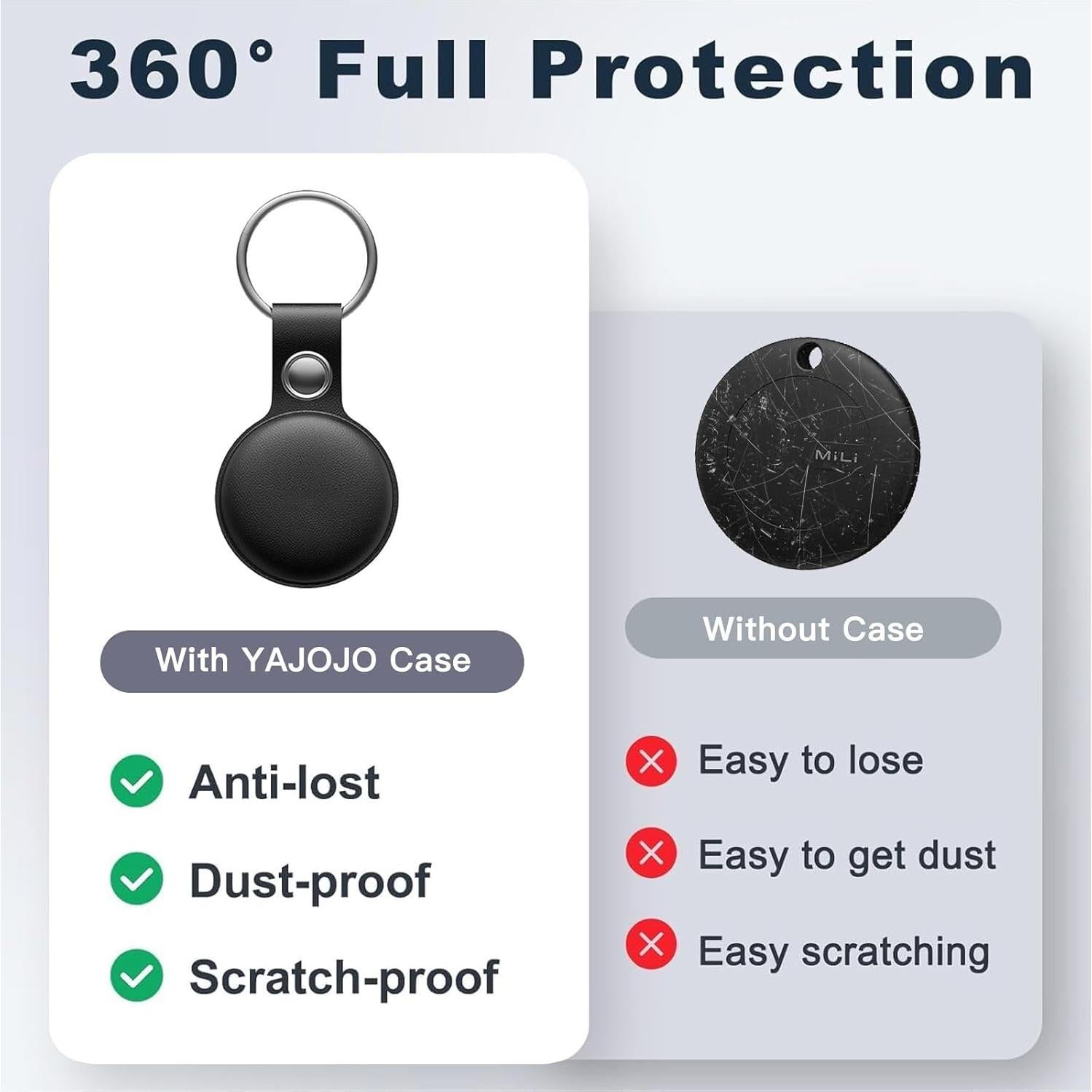 Funda Protectora para Rastreador Bluetooth MiLi - Antirayaduras y a Prueba de Golpes - Color Negro