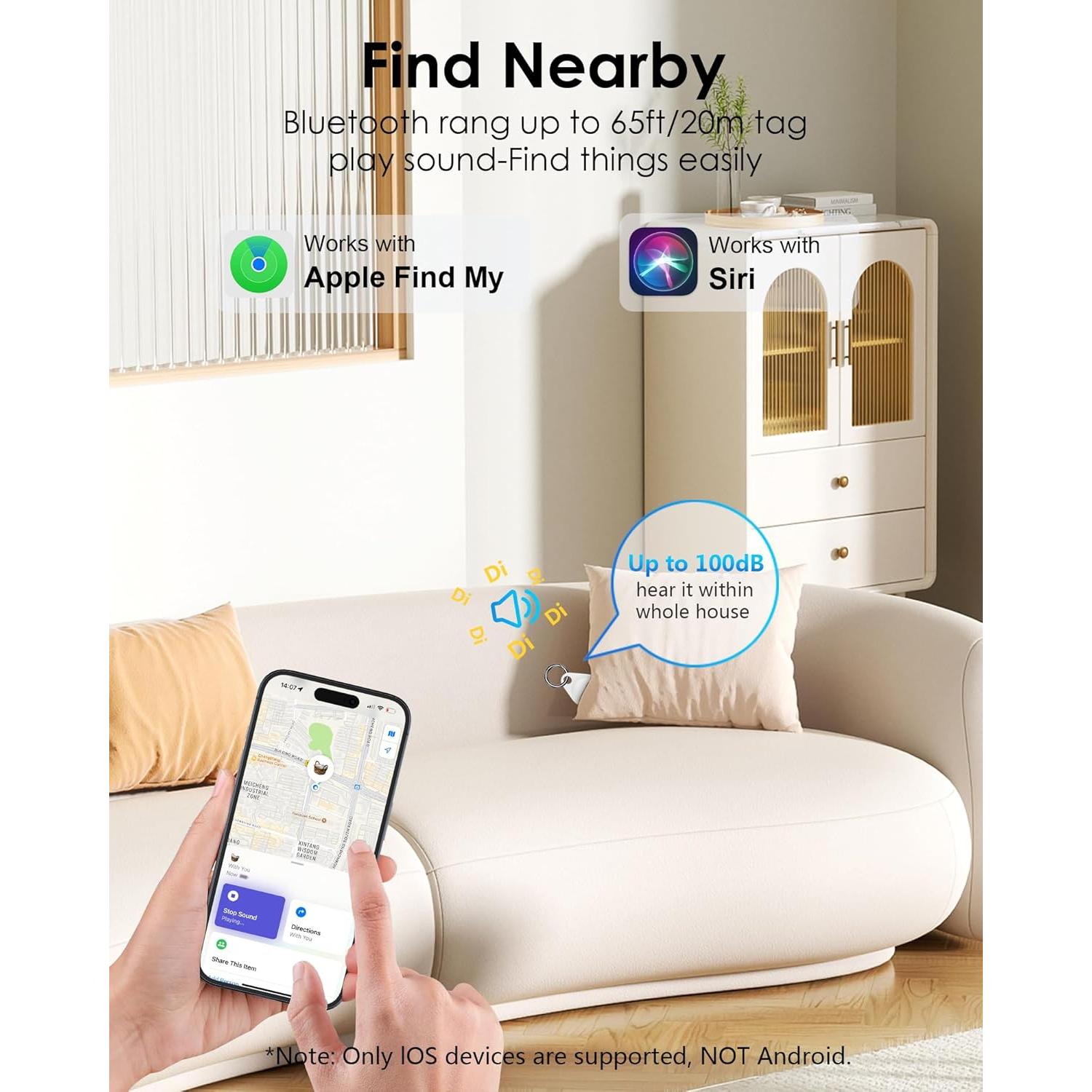 Rastreador Bluetooth AILKIN AirTag 4 Pack Resistente al Agua