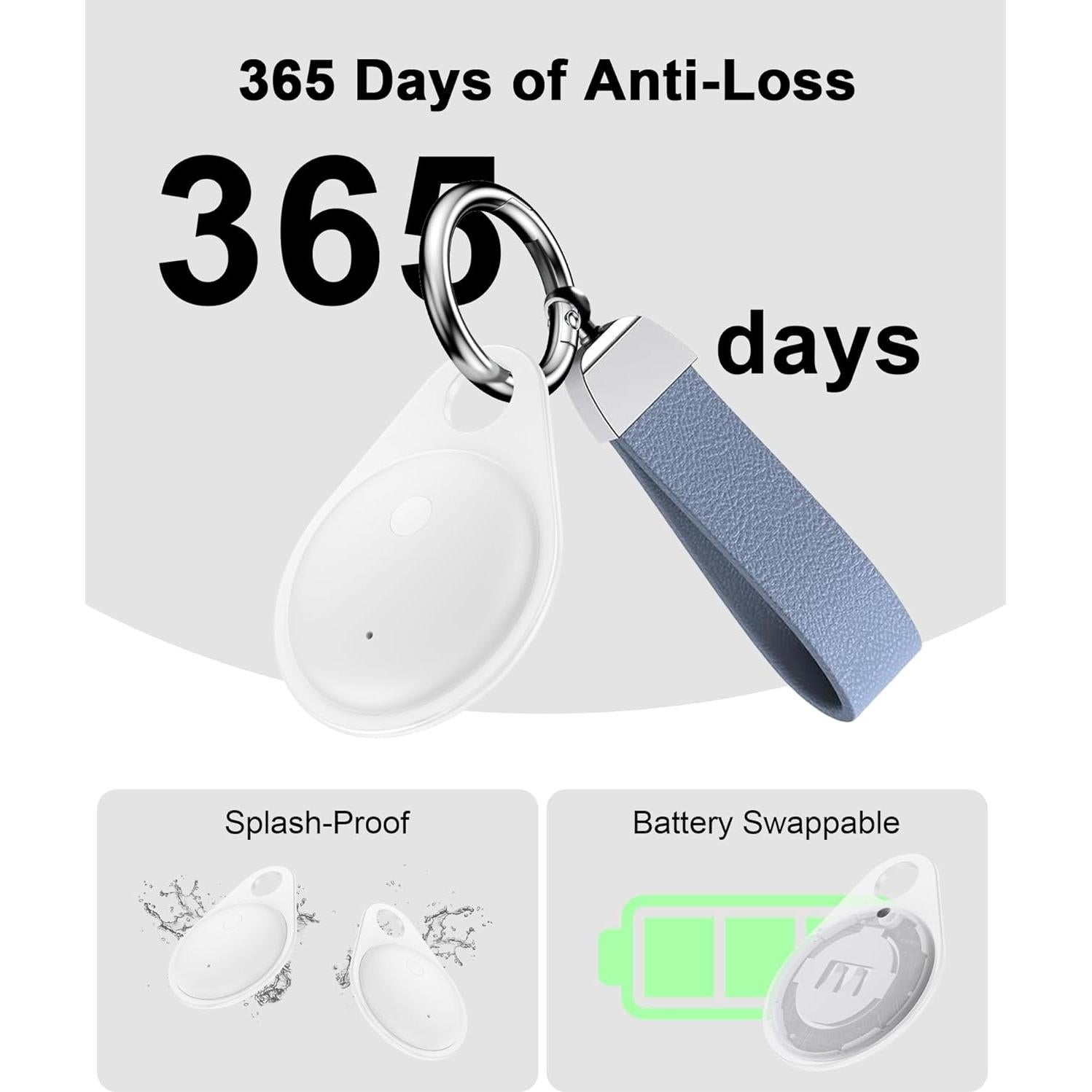 Rastreador Bluetooth AILKIN AirTag 4 Pack Resistente al Agua