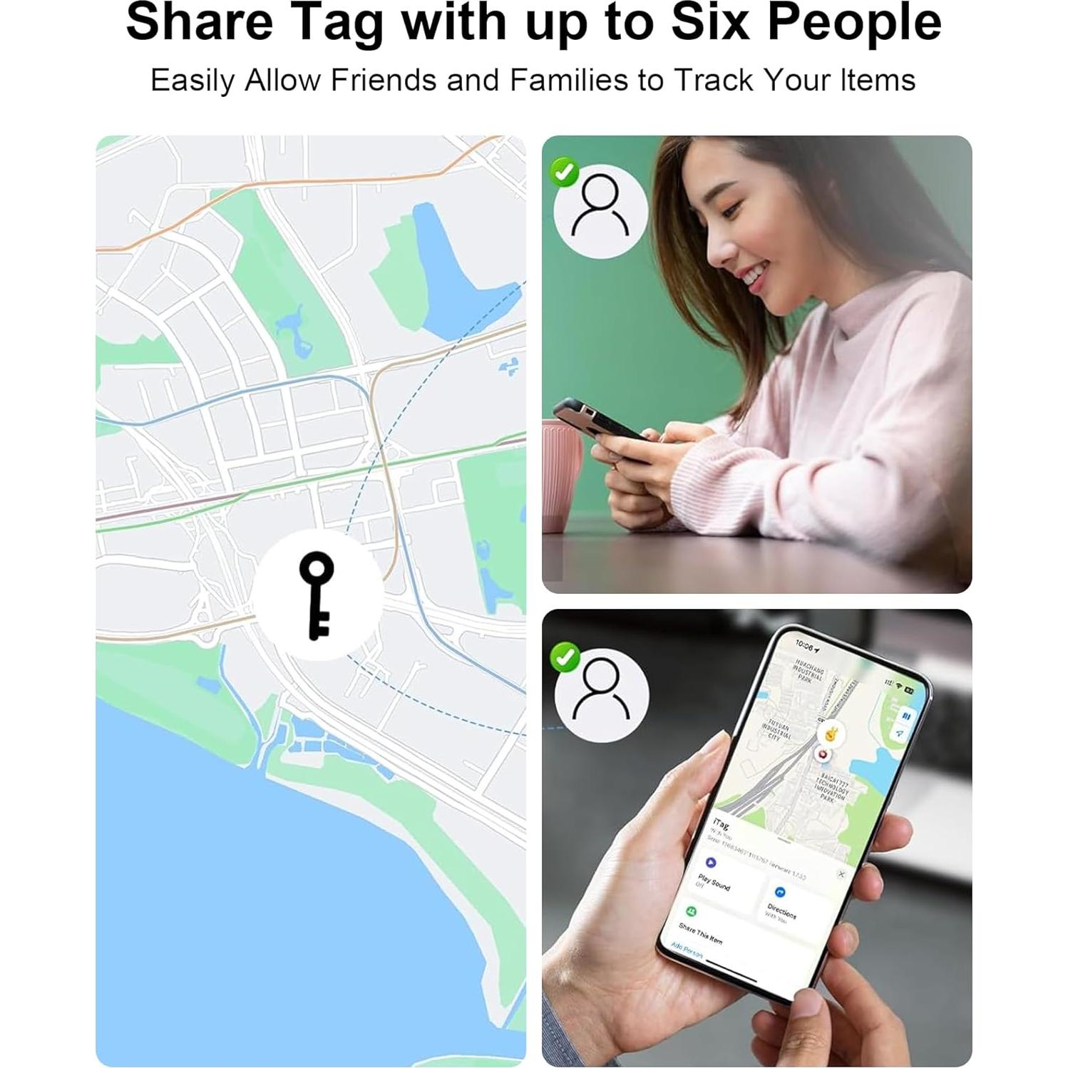 Rastreador Bluetooth AILKIN AirTag 4 Pack Resistente al Agua