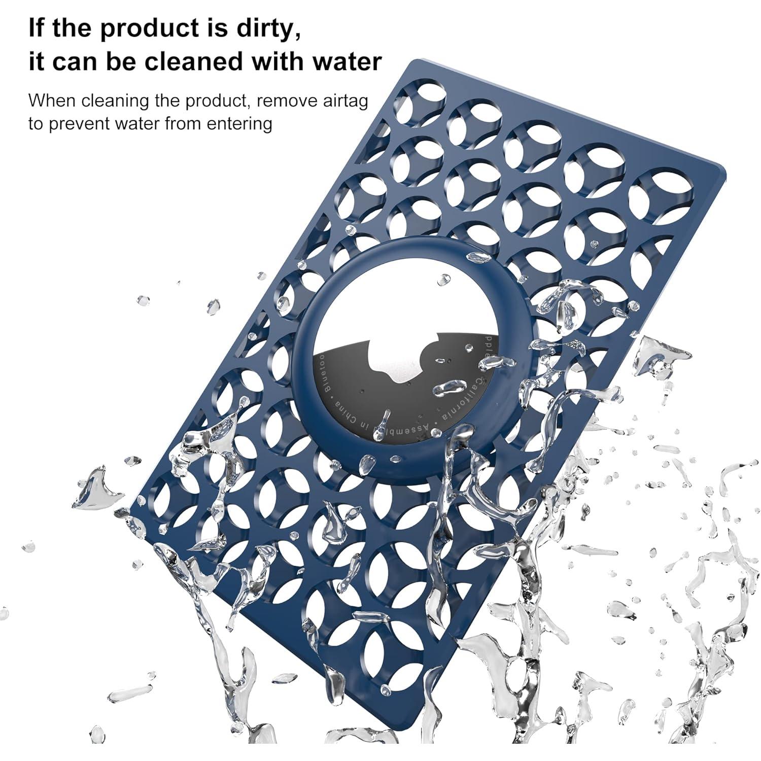 Soporte para Apple AirTag Funda de Billetera 2 Paquetes Azul