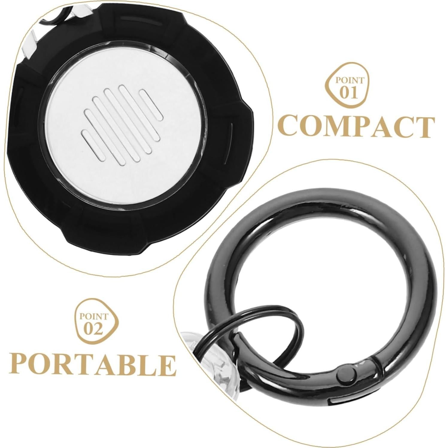 Air Tag Key Ring Protective Case Full Coverage Washable Black Lightweight Easy to Carry Simple Design