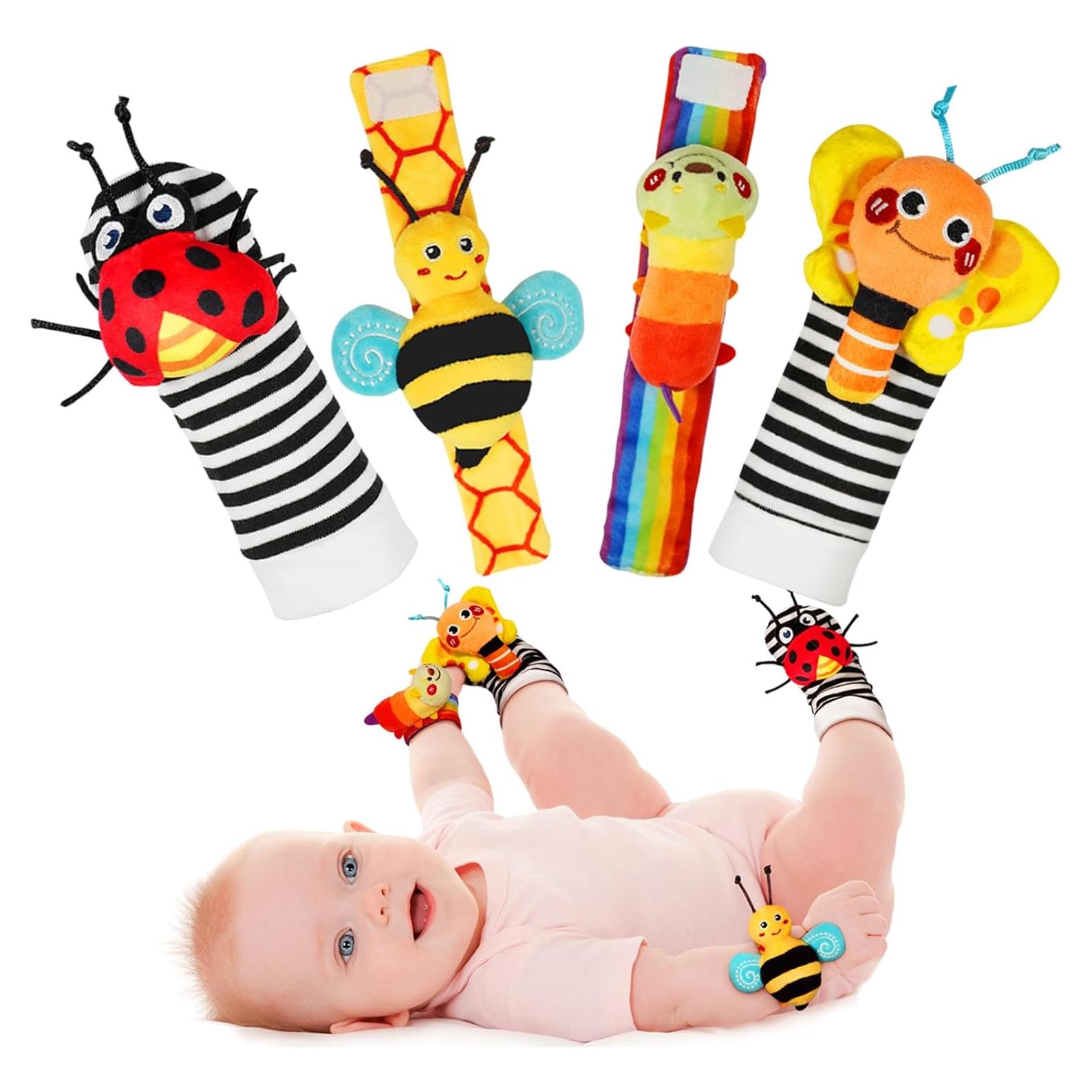 Conjunto de Calcetines Sonajeros Infinno Baby - 4 Piezas para Bebés