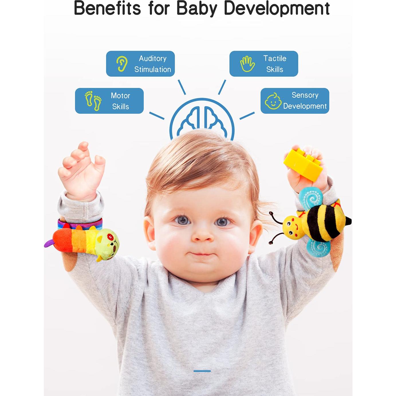 Conjunto de Calcetines Sonajeros Infinno Baby - 4 Piezas para Bebés