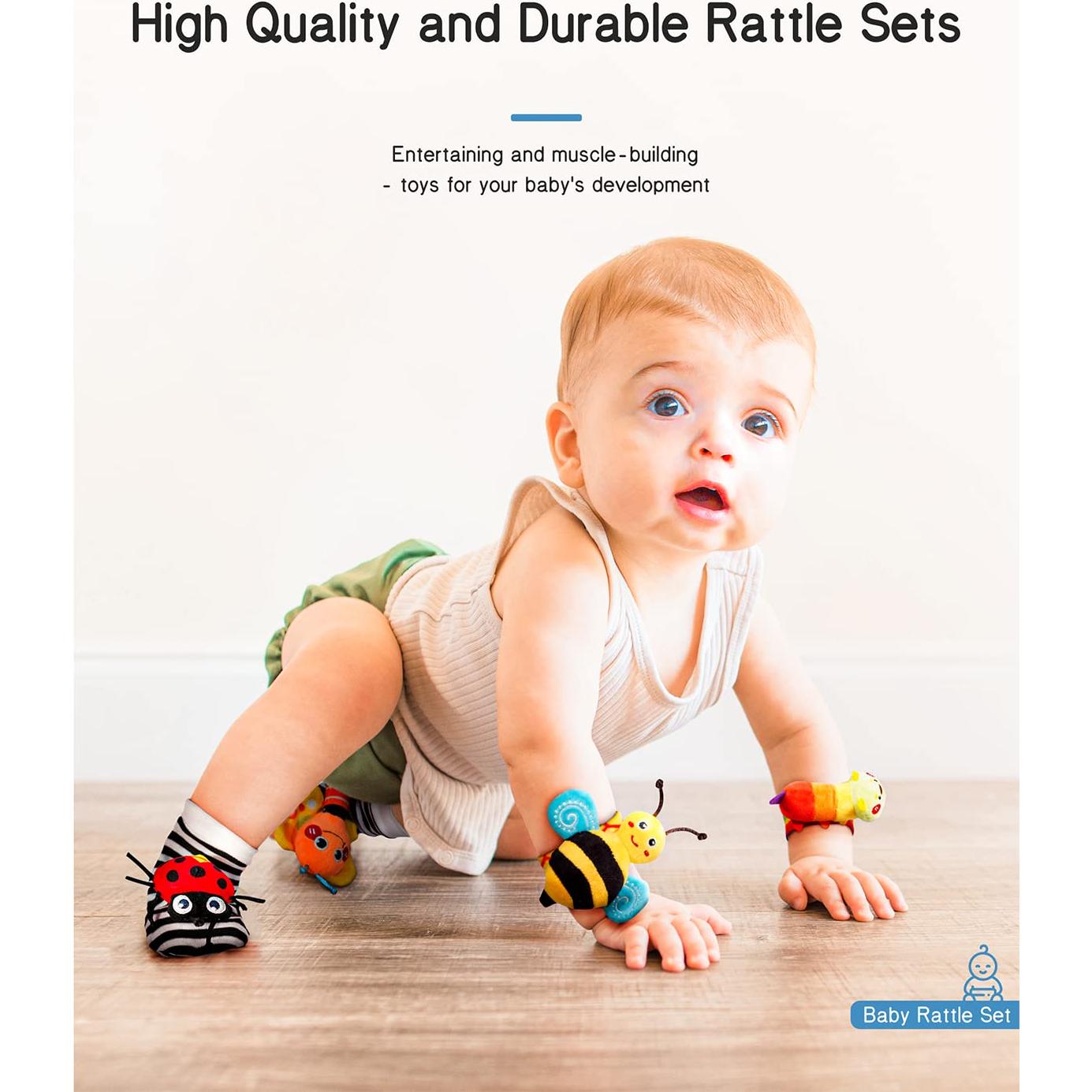 Conjunto de Calcetines Sonajeros Infinno Baby - 4 Piezas para Bebés