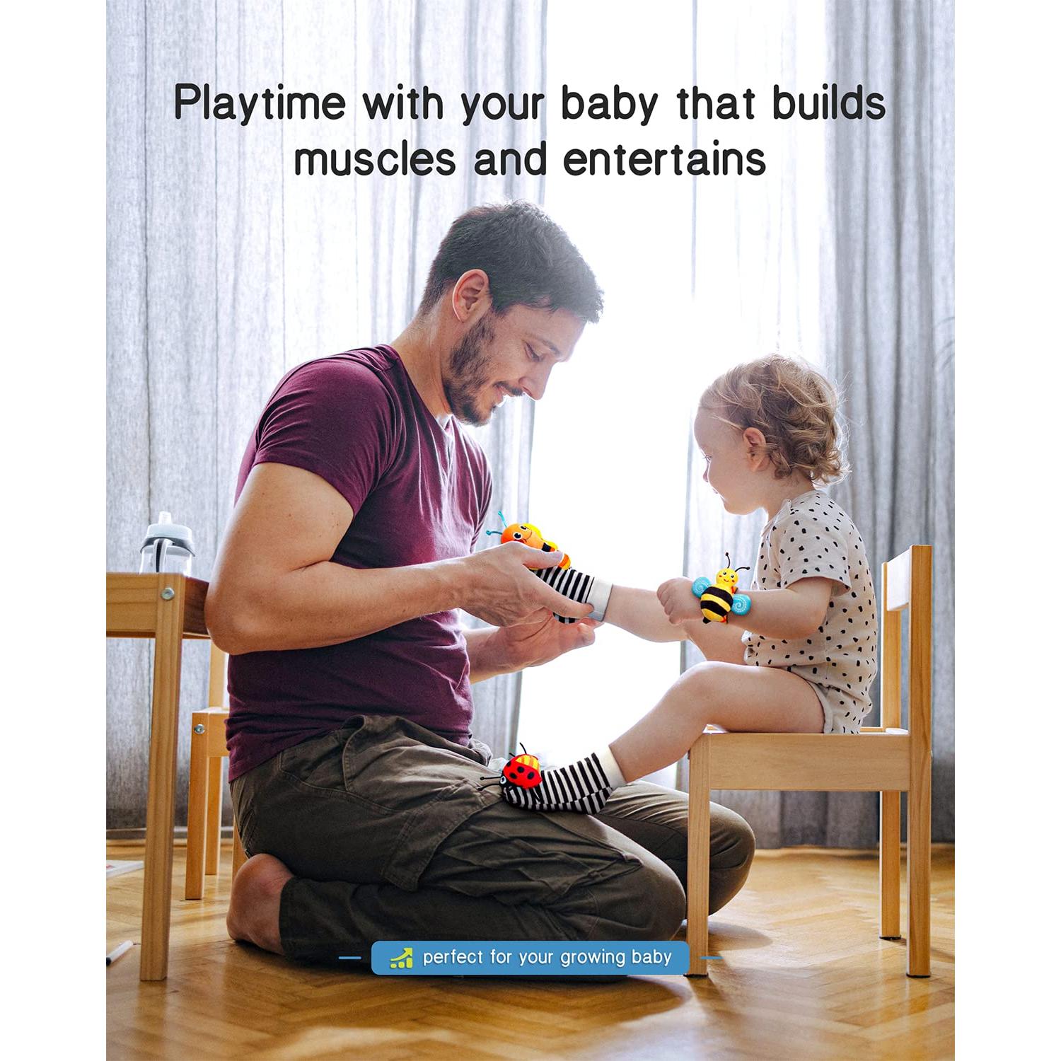 Conjunto de Calcetines Sonajeros Infinno Baby - 4 Piezas para Bebés