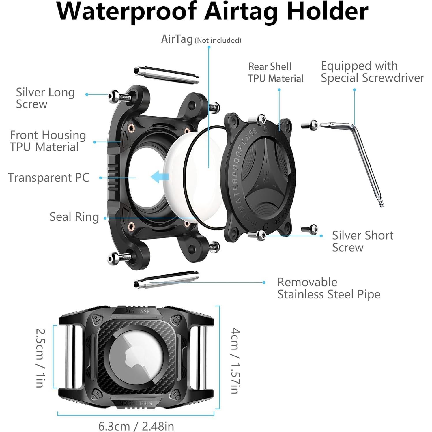 Soporte para Collar de Perro ETACCU Impermeable TPU Compacto