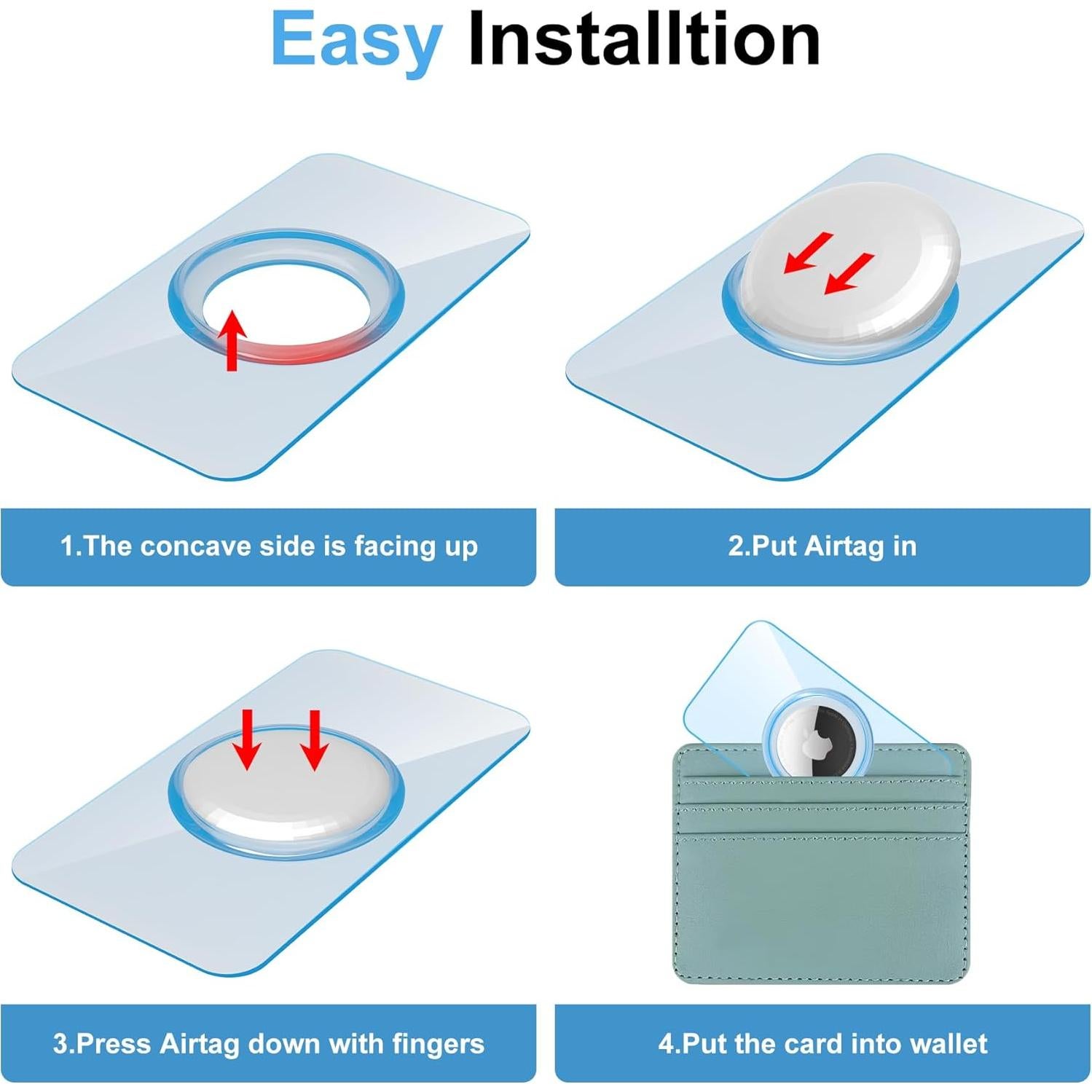 Paquete de 3 Soportes Ultra Finos para Airtag SZJCLTD