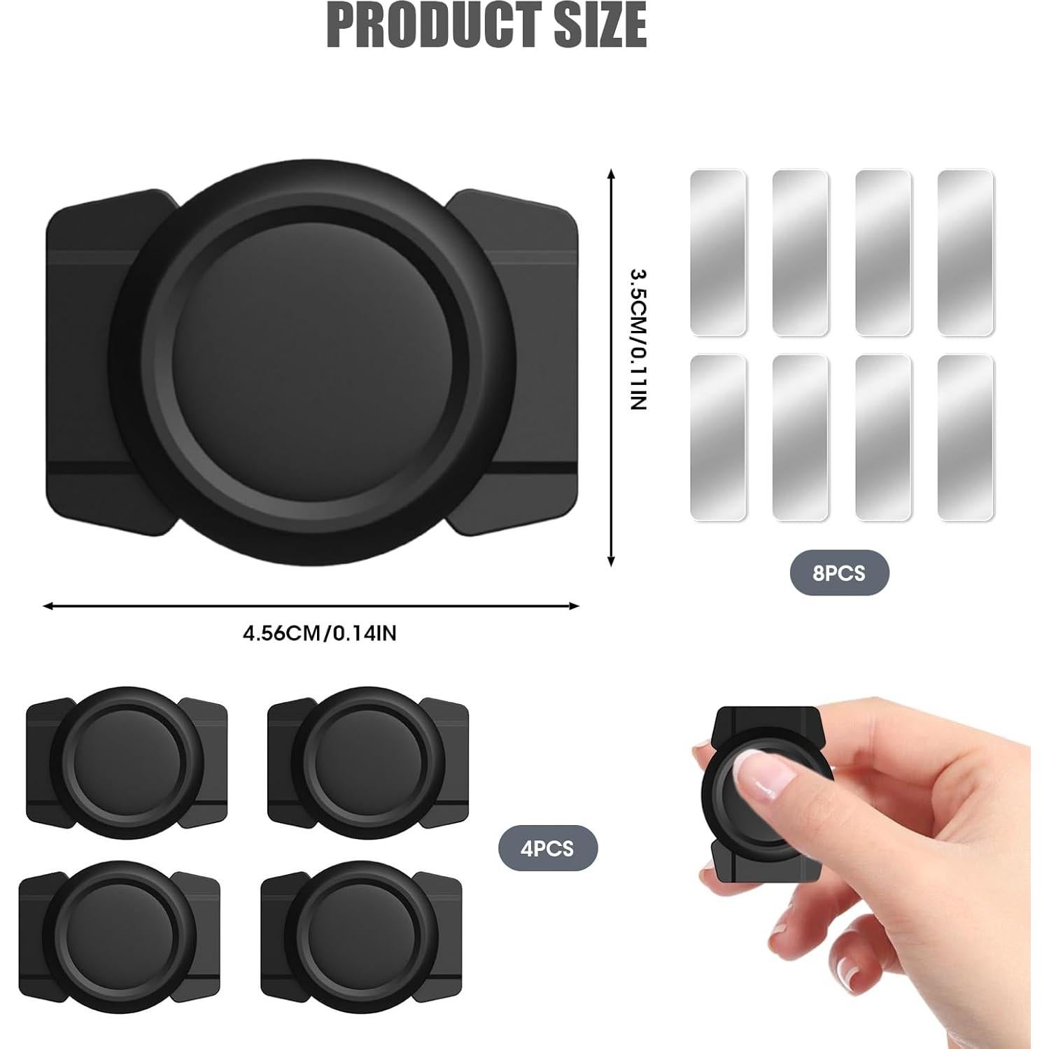 4 Soportes Magnéticos Ocultos KAKUPPA para Coche y Bicicleta