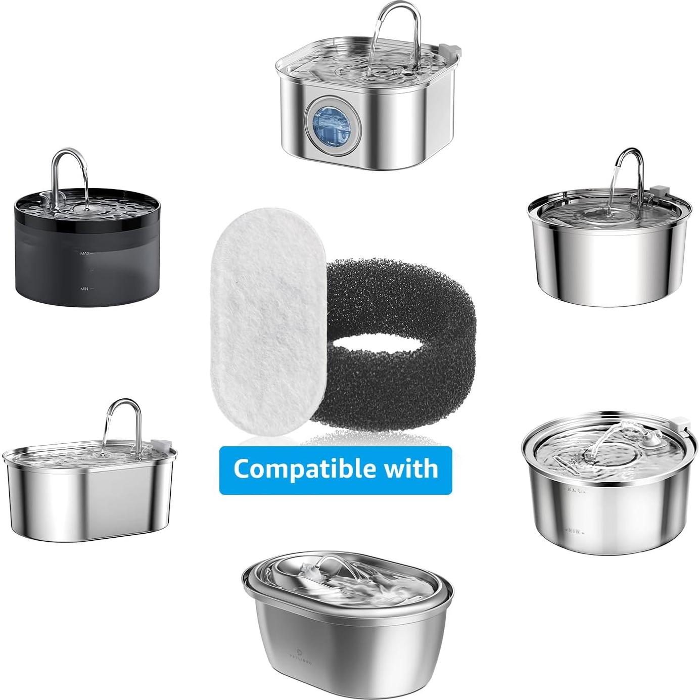 Filtros de Agua para Gatos DOOOB 24 Filtros y Esponjas