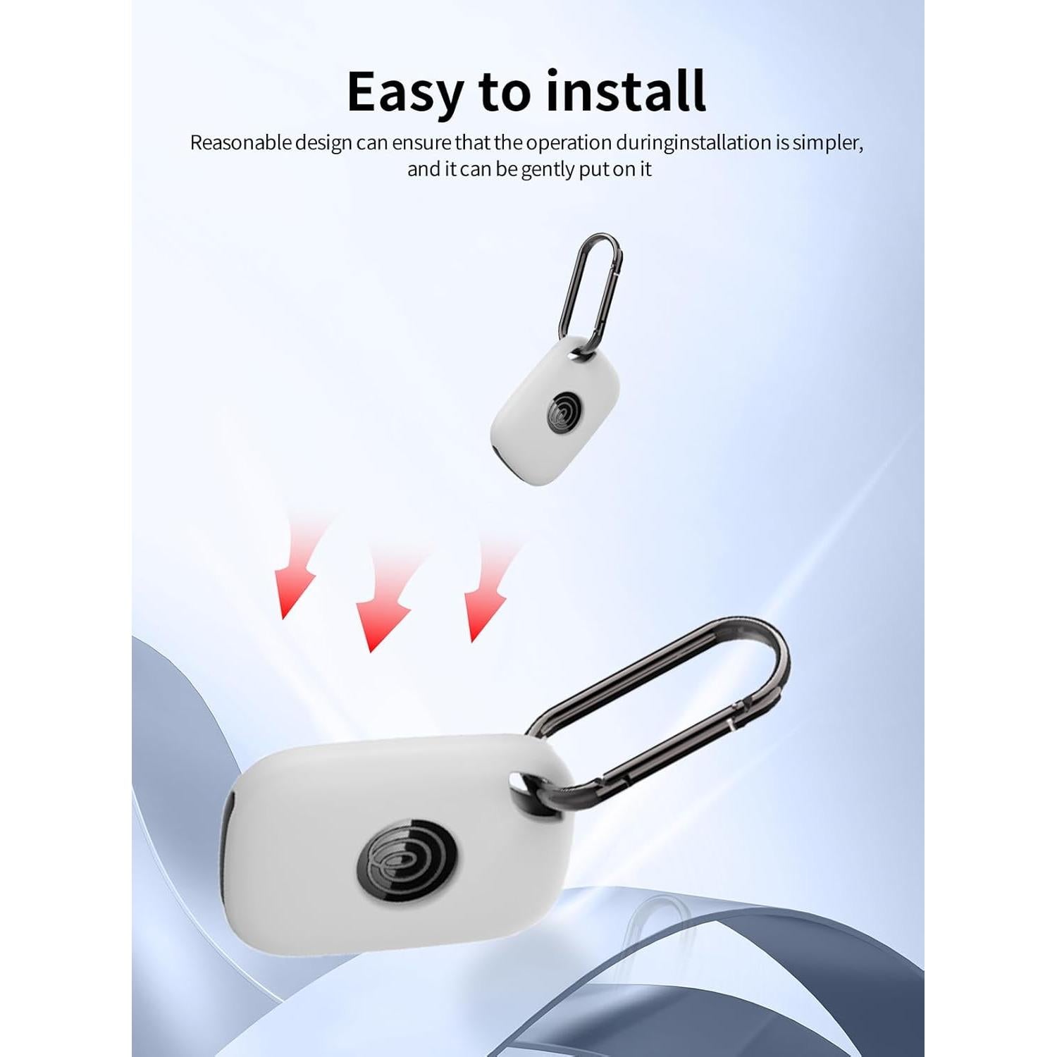 Funda de Silicona para Tile Life360 Pro 2024 - 2 Paquete Blanco