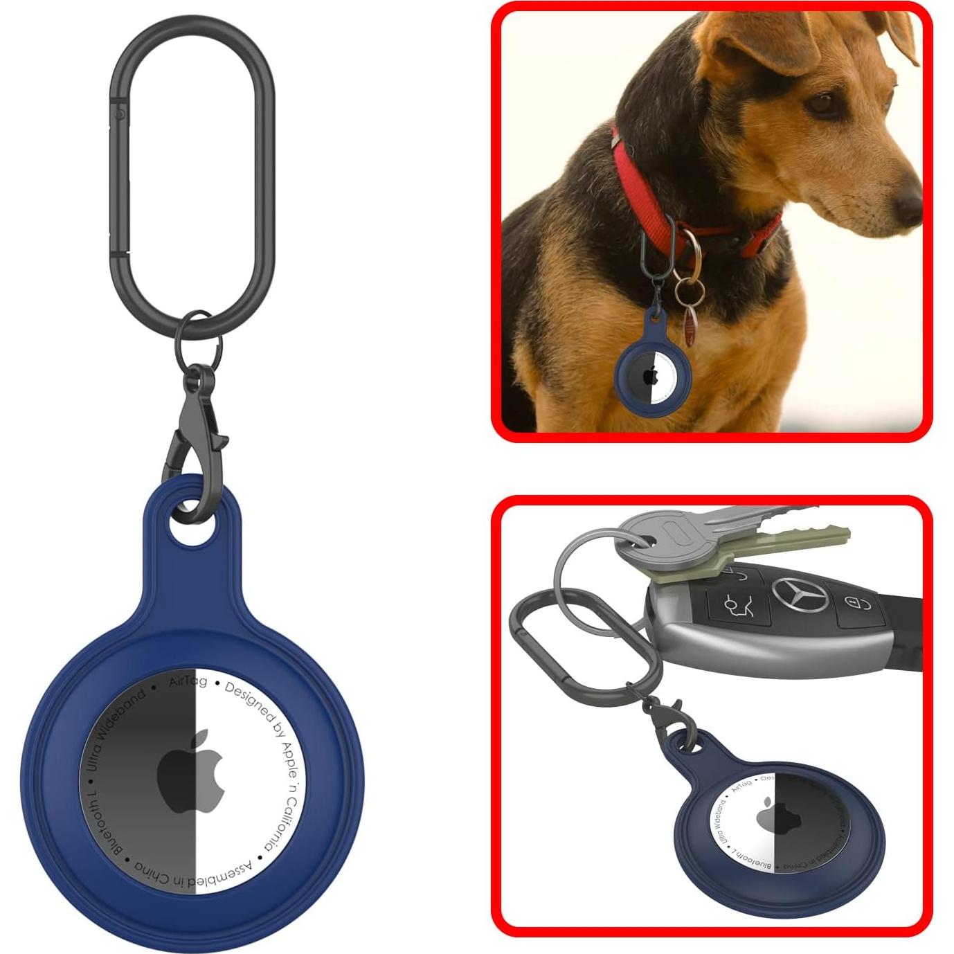 Funda de Silicona Punkcase para AirTag 2021 Azul Cobalto