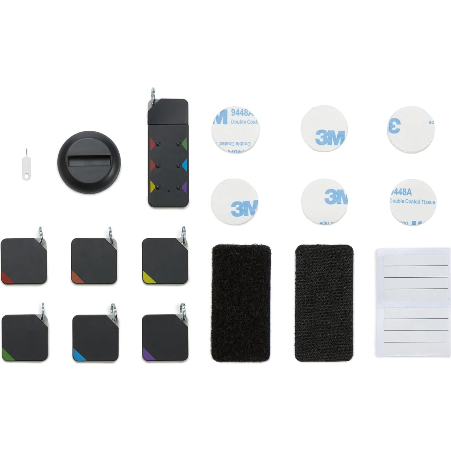 Localizador de Llaves Amazon Basics - 6 Rastreador Inteligente, Alarma 80dB