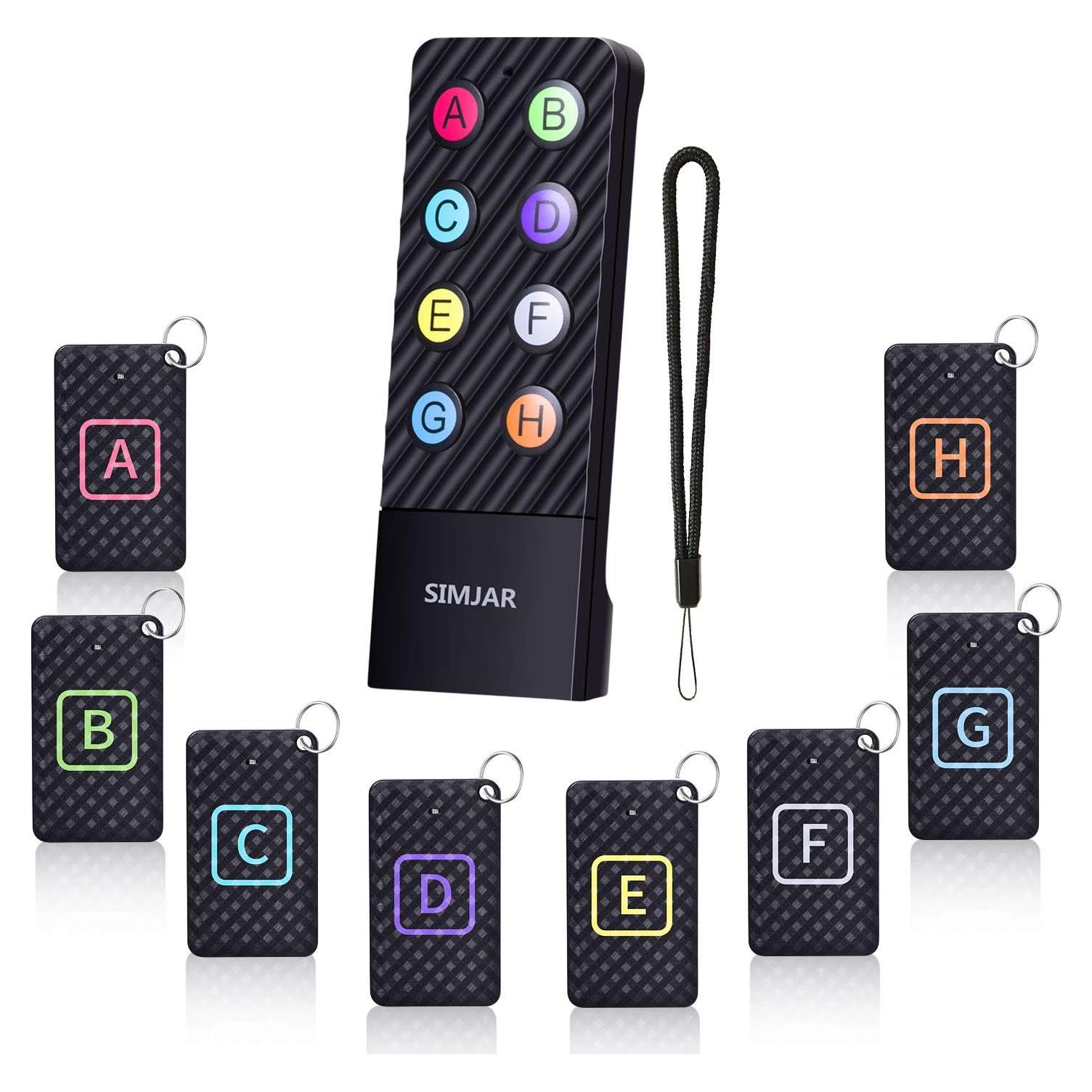 Localizador de Llaves Inalámbrico SIMJAR con 8 Receptores 90dB