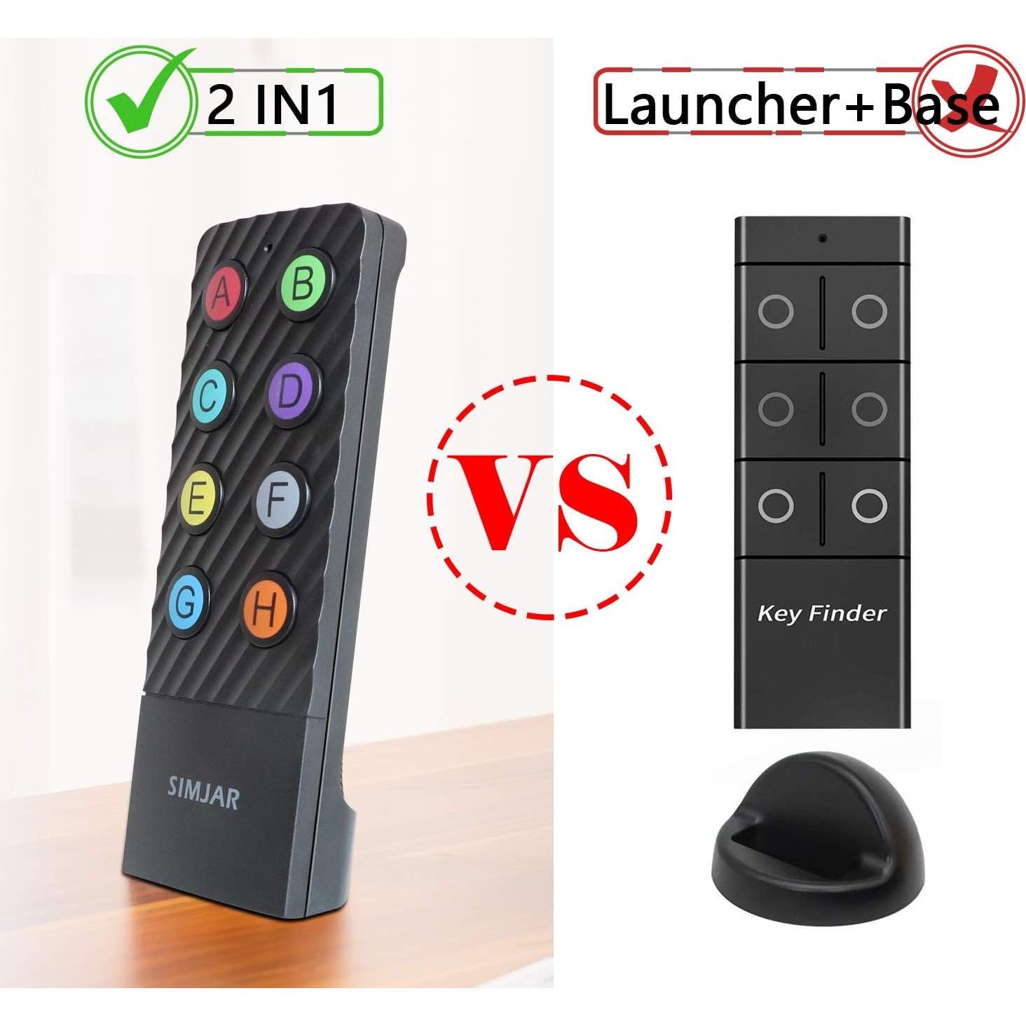 Localizador de Llaves Inalámbrico SIMJAR con 8 Receptores 90dB