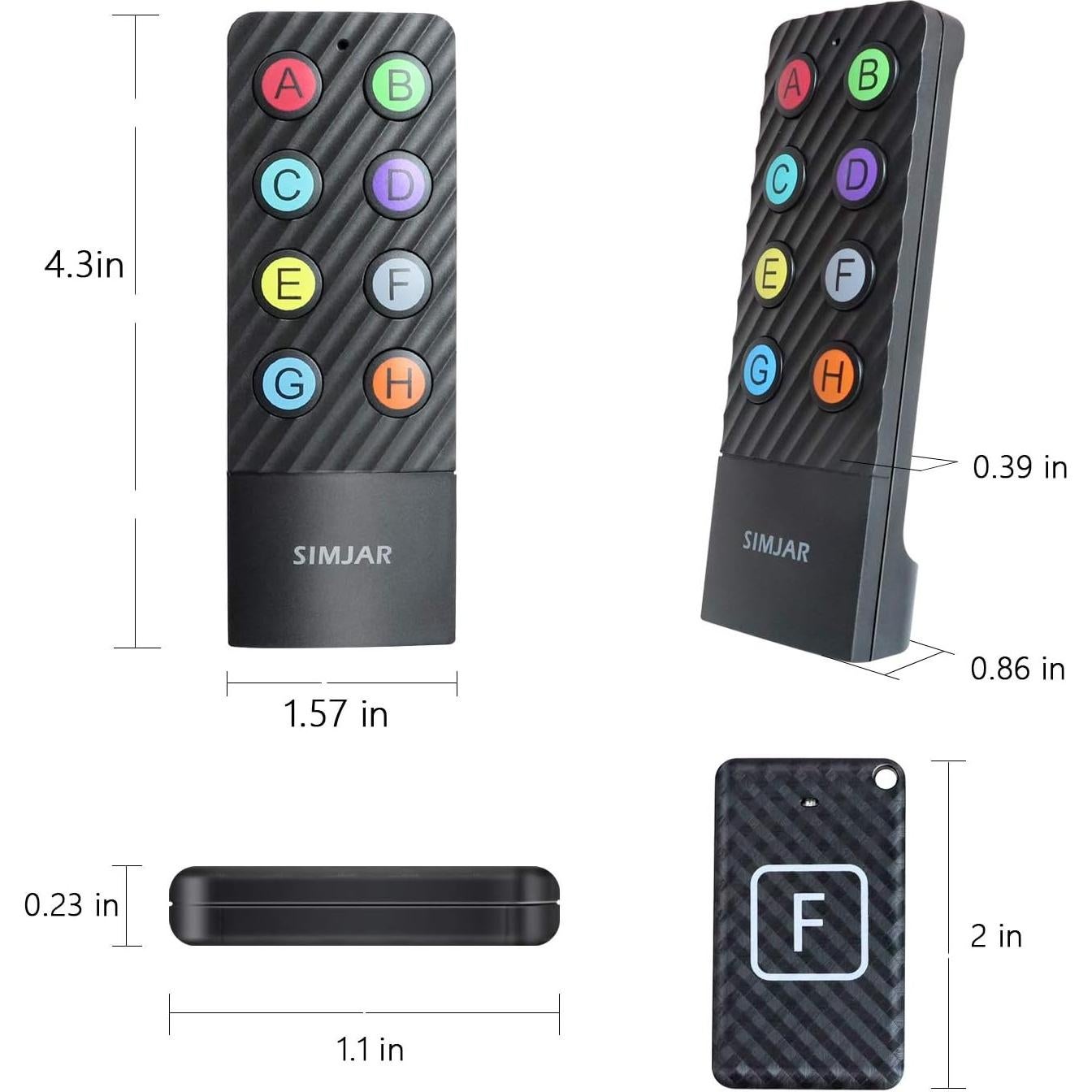 Localizador de Llaves Inalámbrico SIMJAR con 8 Receptores 90dB