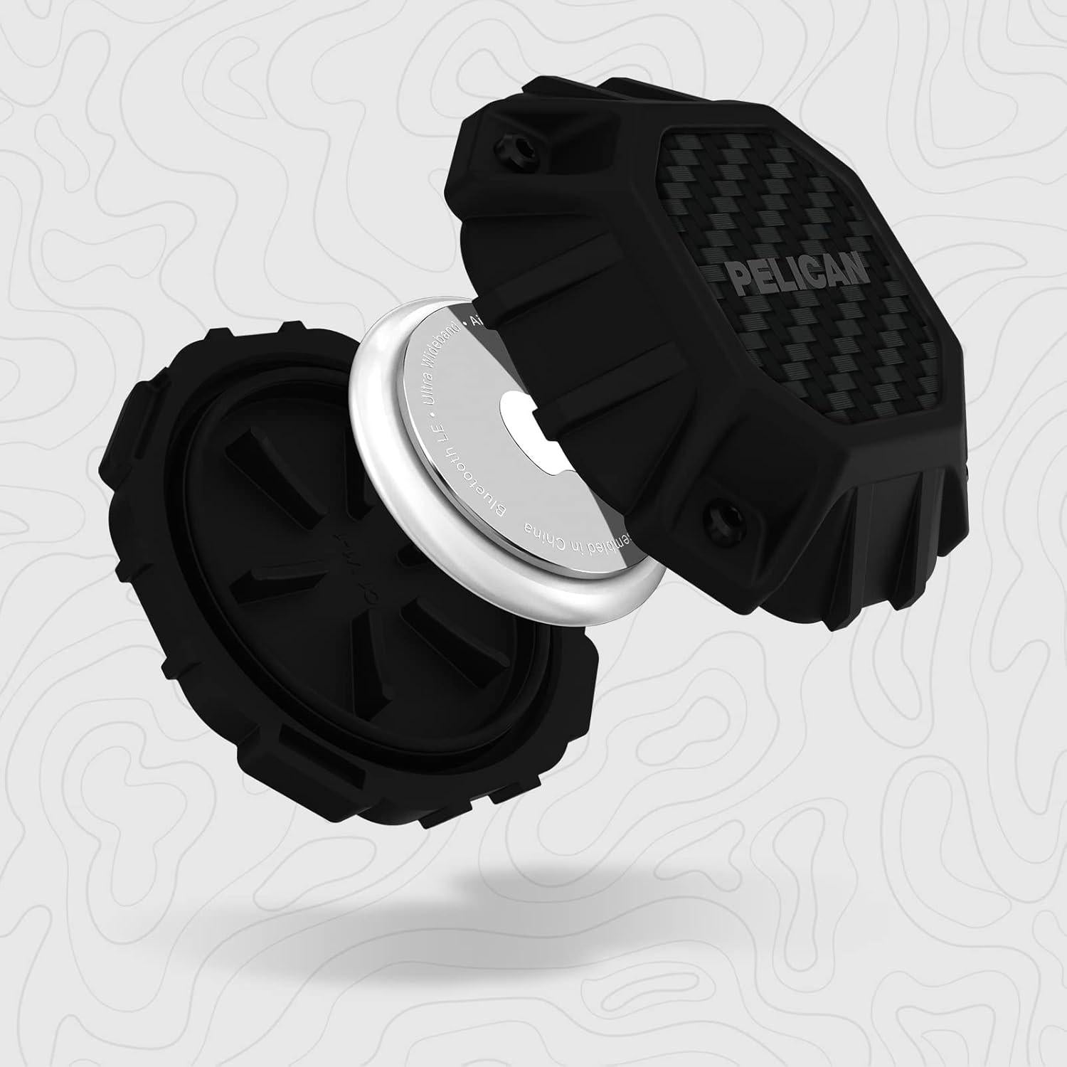 Funda Impermeable Pelican Marine para AirTag - 4 Pack Negro