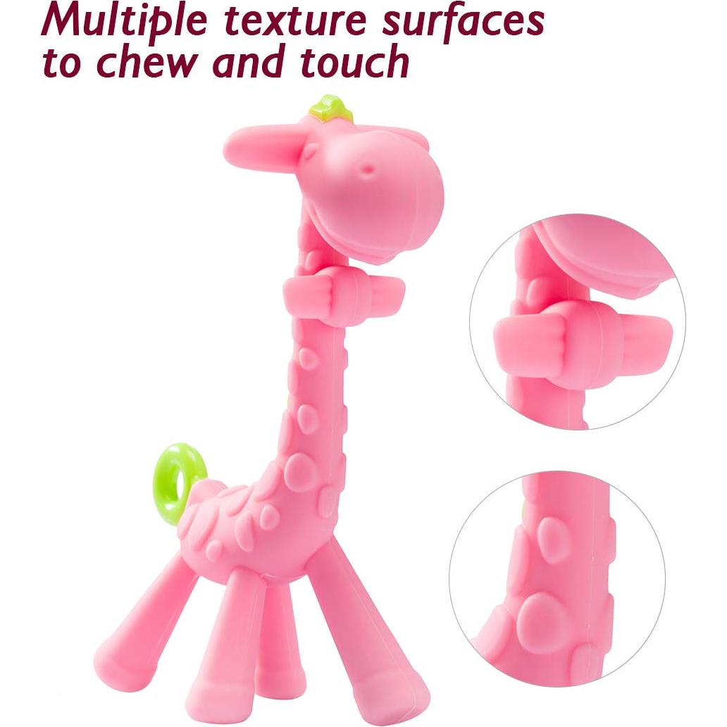 Mordillo de Silicona Jirafa Share&Care Rosa 119g