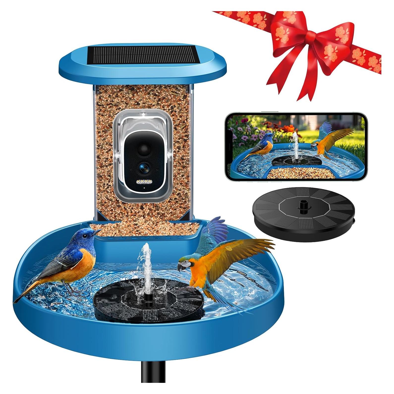 Comedero Inteligente EAST OAK para Aves 2-en-1 con Cámara 2K